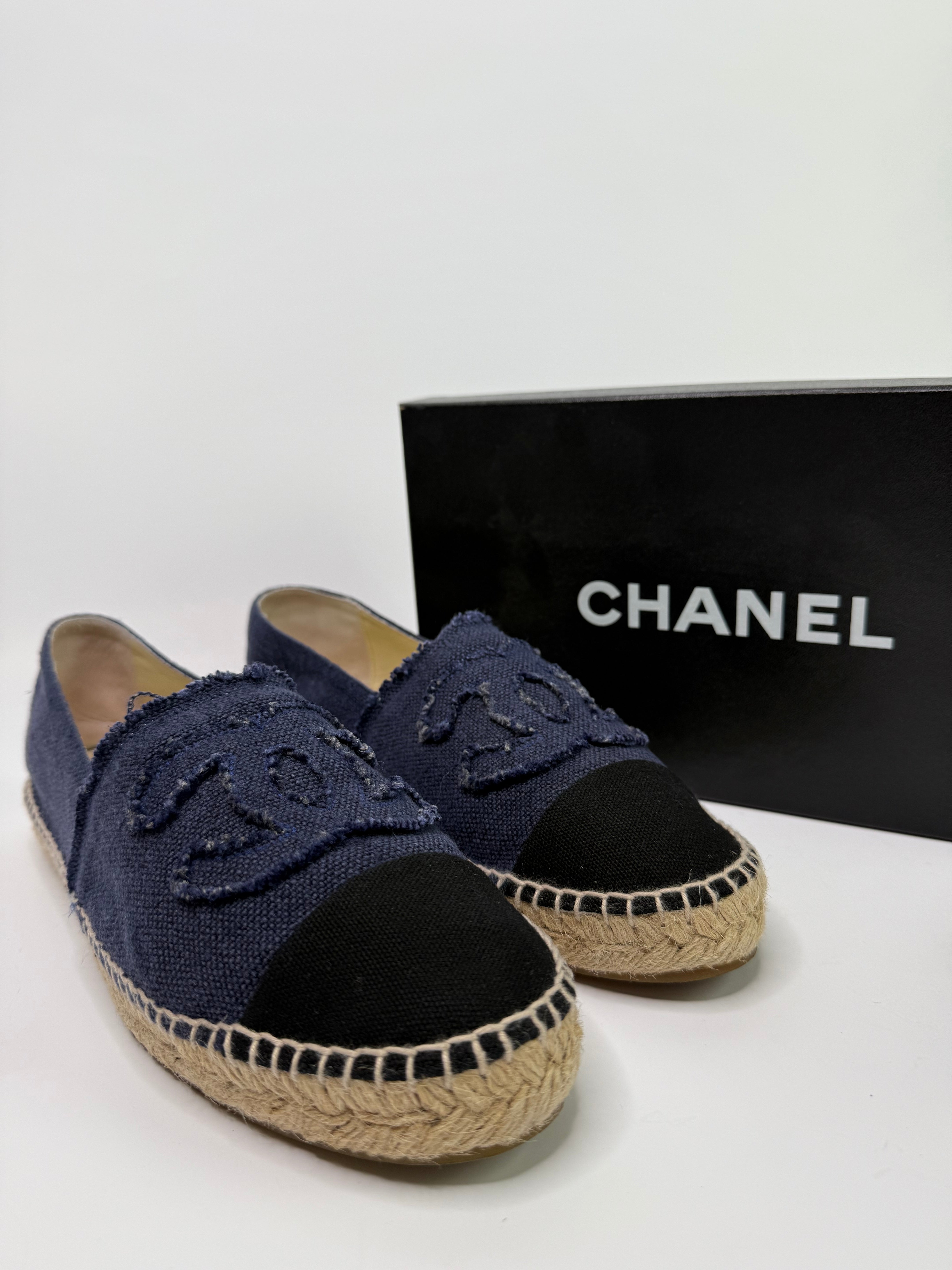 Chanel Blue Denim Espadrilles (Size 41/UK8)