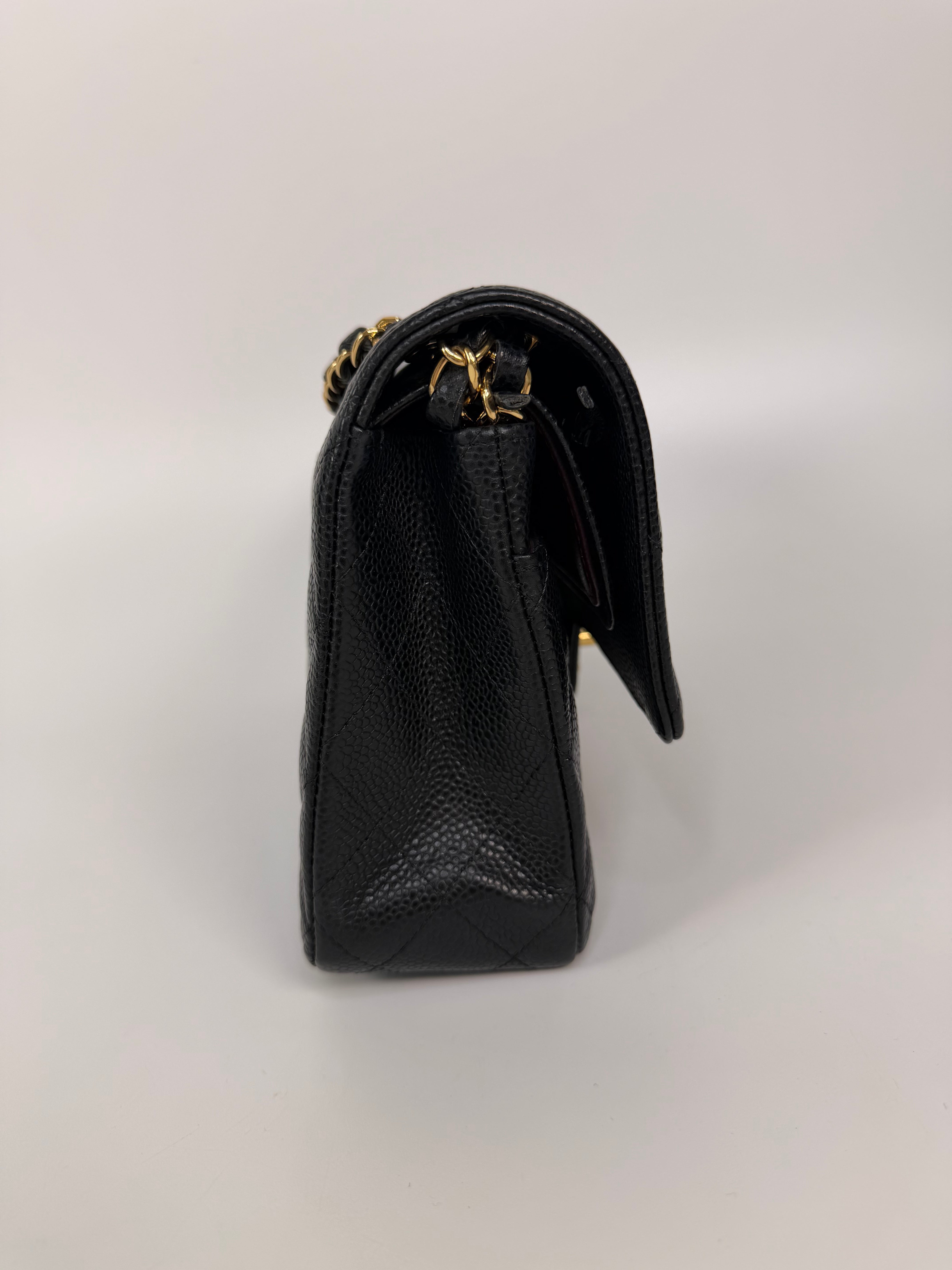 Chanel Medium Classic Double Flap Black Caviar Gold Hardware. Authentic and preloved in excellent condition.  100% guarantee