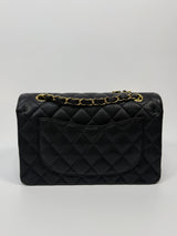 Chanel Small Classic Double Flap In Black Caviar Leather With GHW