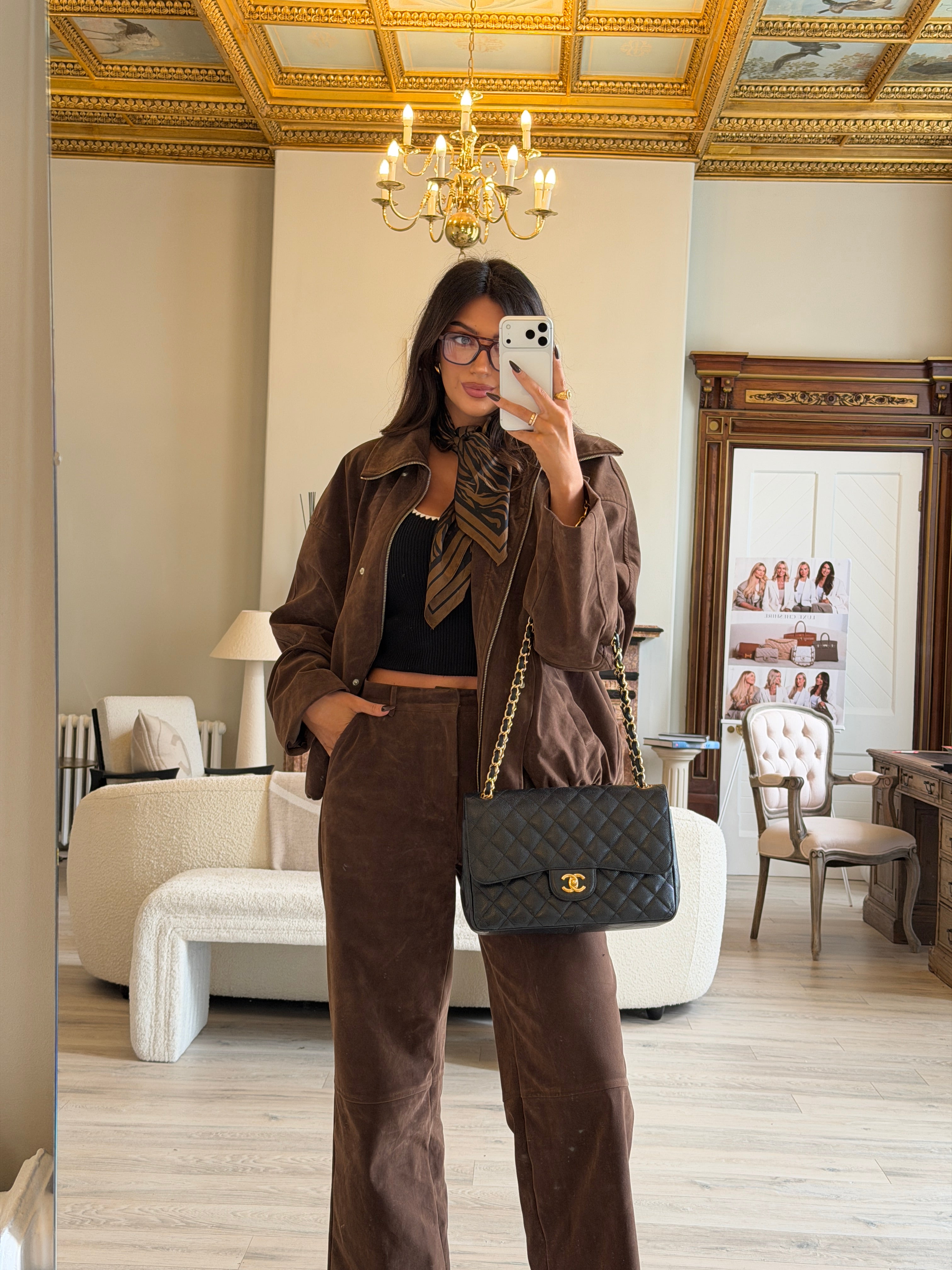 Chanel Classic Jumbo Flap Bag In Black Caviar LeatherWith Gold Hardware
Pre Loved & Authentic 