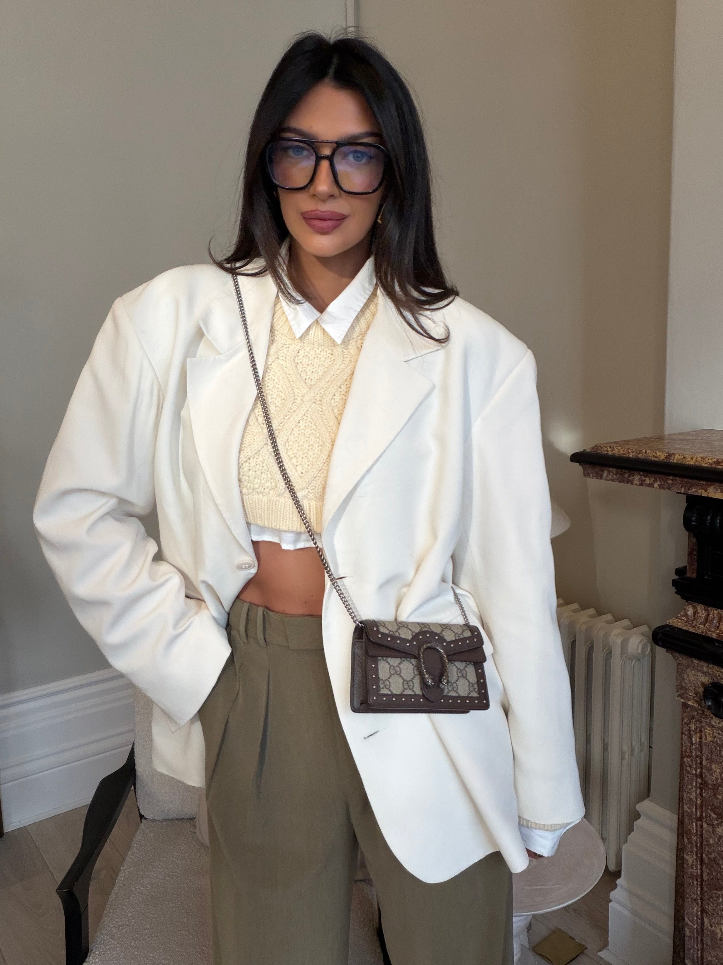 Gucci Mini GG Supreme Studs Dionysus Crossbody Bag