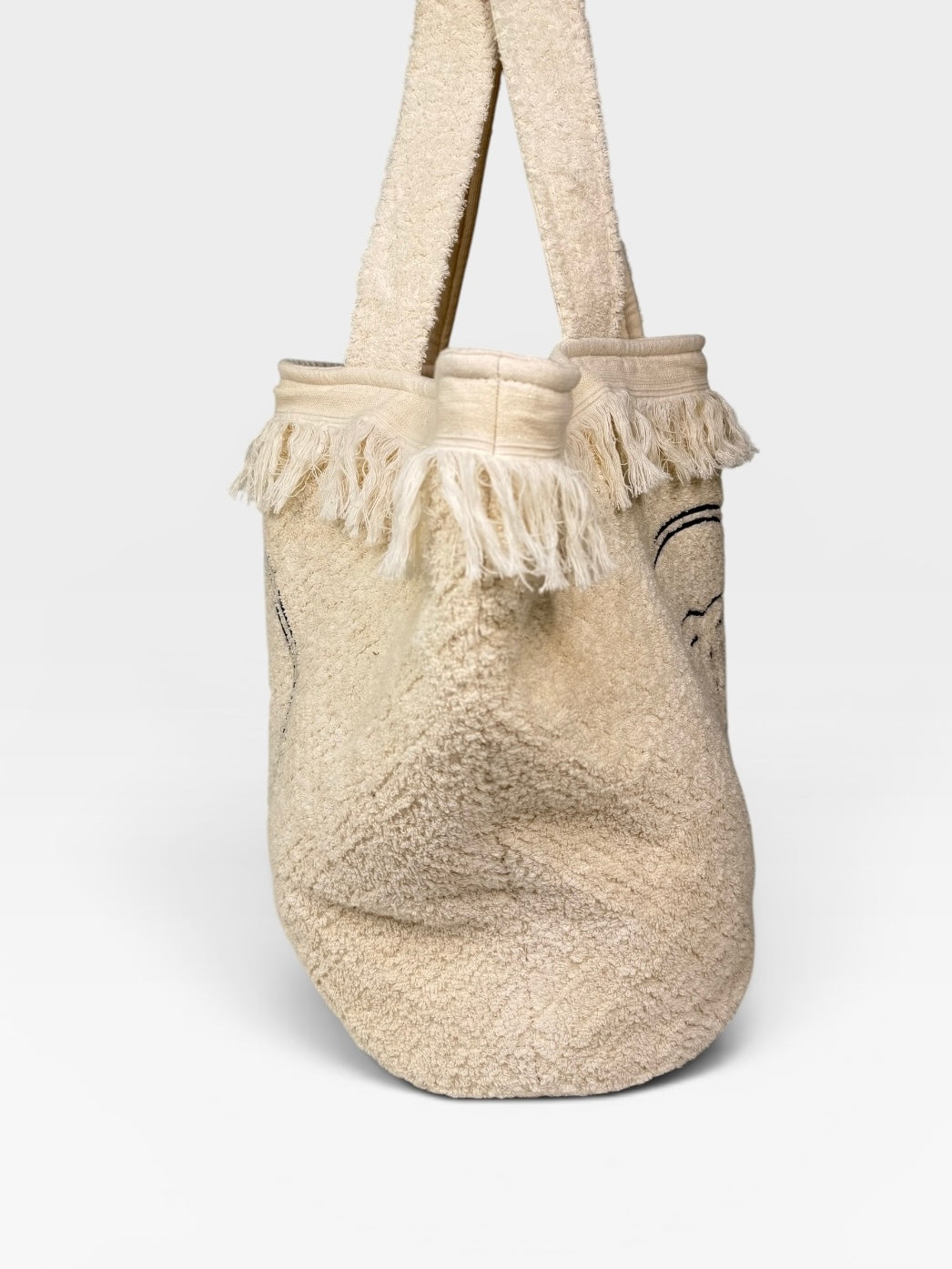 Chanel  Beach Bag In Cream Towelling
Authentic Pre Loved Verified by Luxe Cheshire Trusted Designer resale