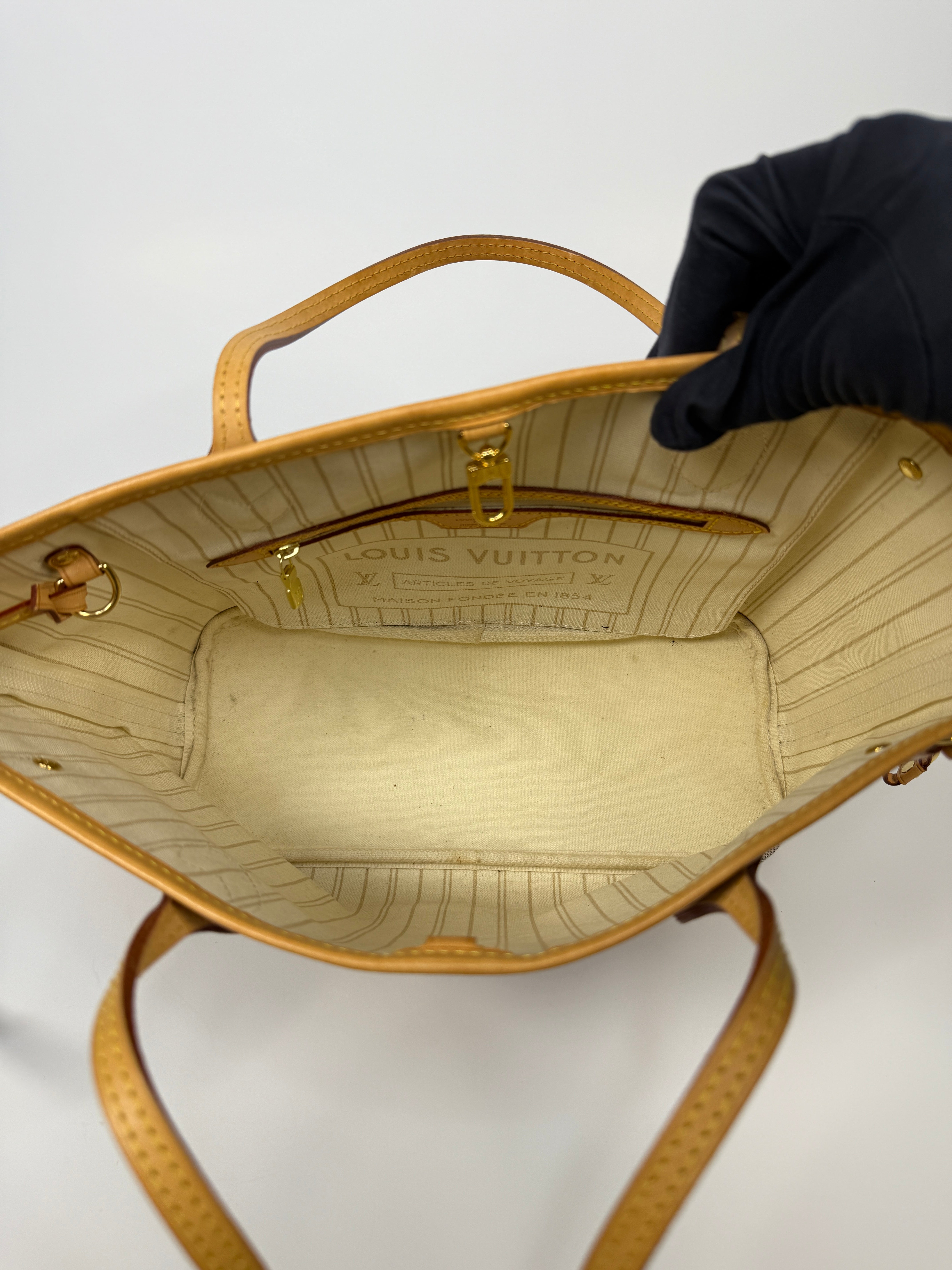 Louis Vuitton Neverfull PM Bag In Damier Azur. Authentic and pre loved in excellent condition