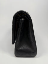 Chanel Jumbo Classic Flap Bag In Black Lambskin Leather With GHW