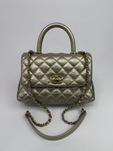 Chanel Small Coco In Gold Crumpled Calfskin With GHW