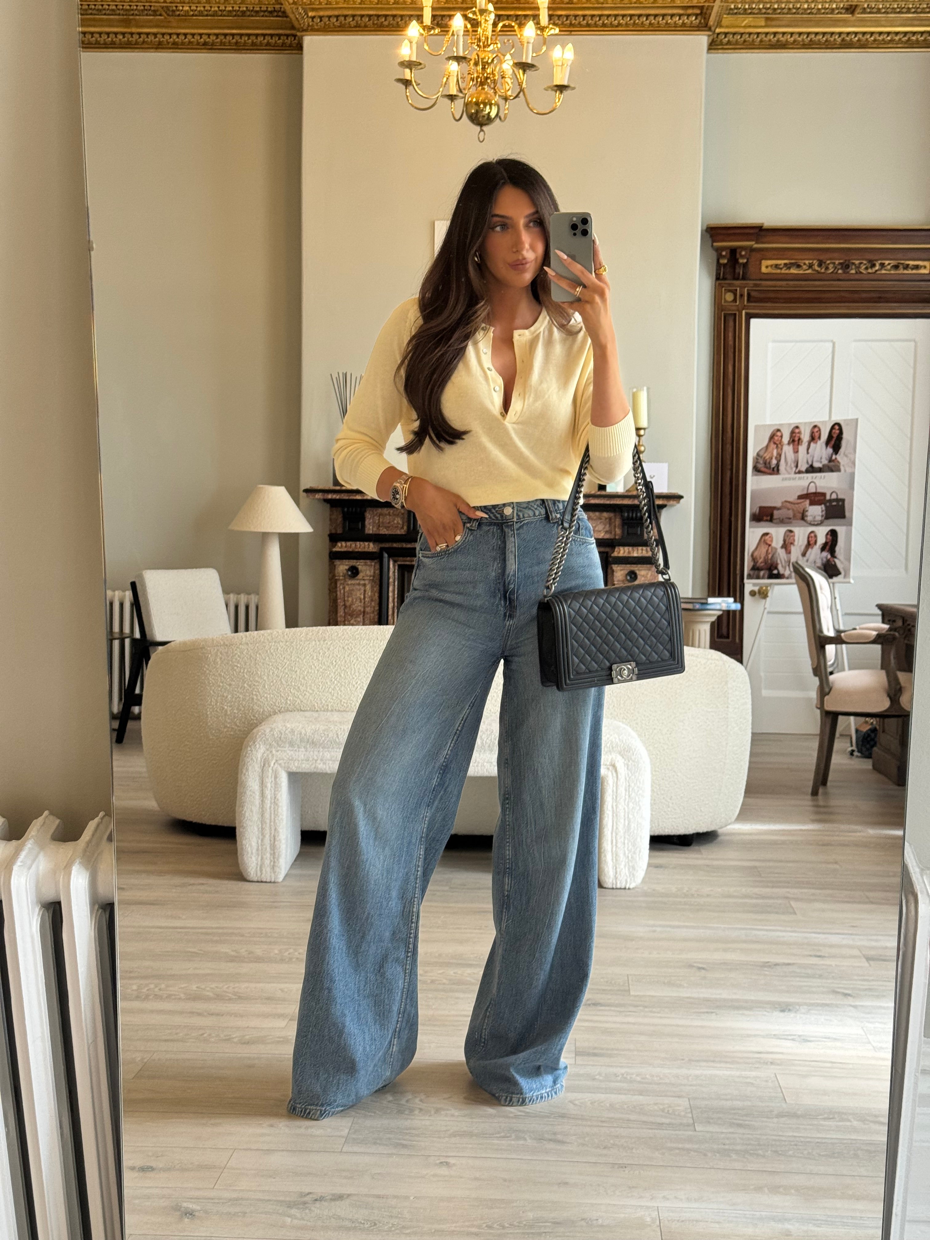 Chanel Boy Bag Large In Black Calfskin Leather RHW