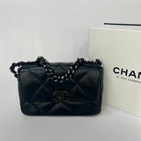 Chanel 19 Small So Black In Lambskin Leather