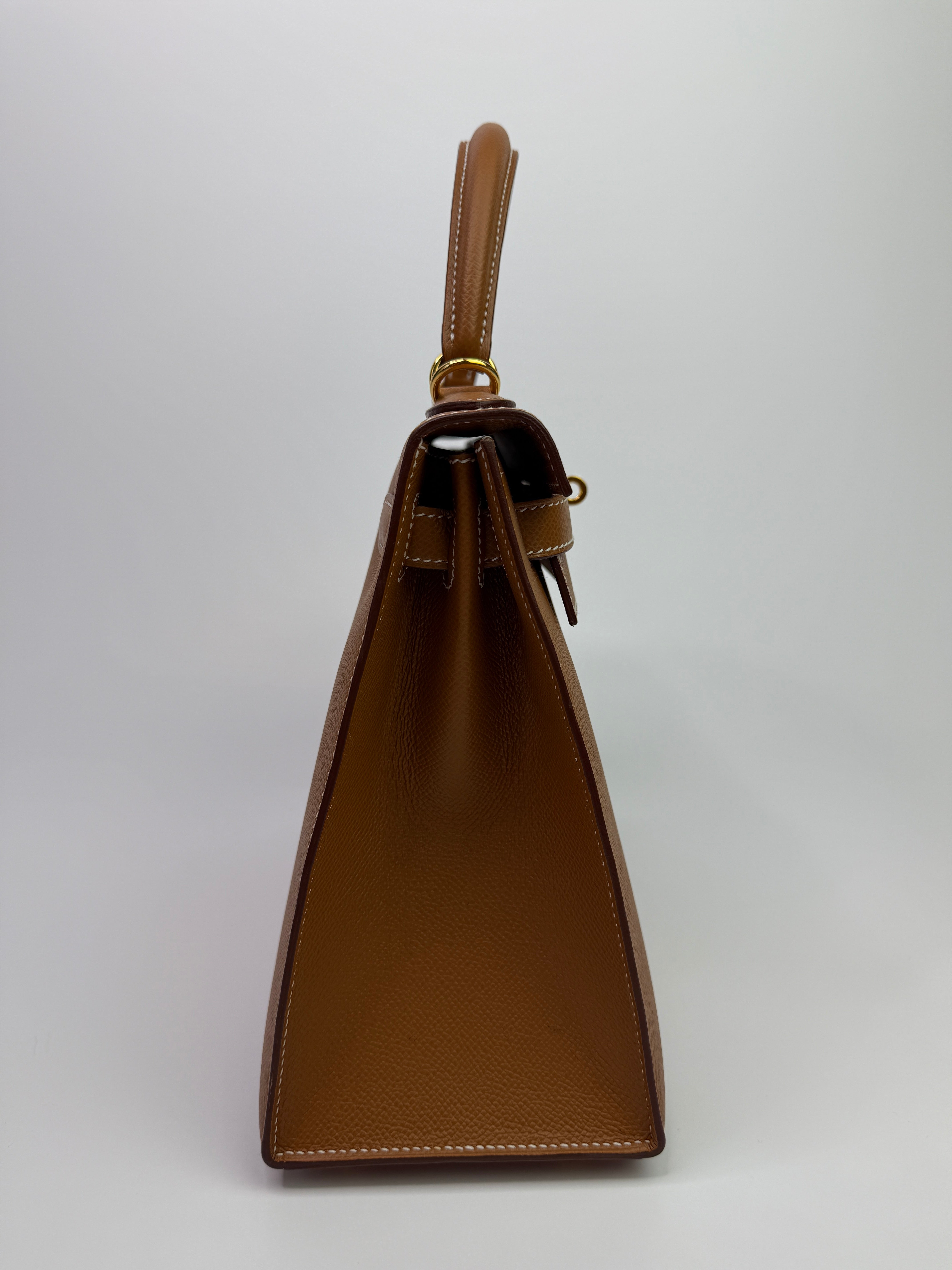 Authentic Pre Loved Hermès Kelly 28 Gold Sellier Epsom Leather With Gold Hardware Excellent Condition