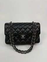 Chanel Small Classic Double Flap In Black Caviar Leather With SHW