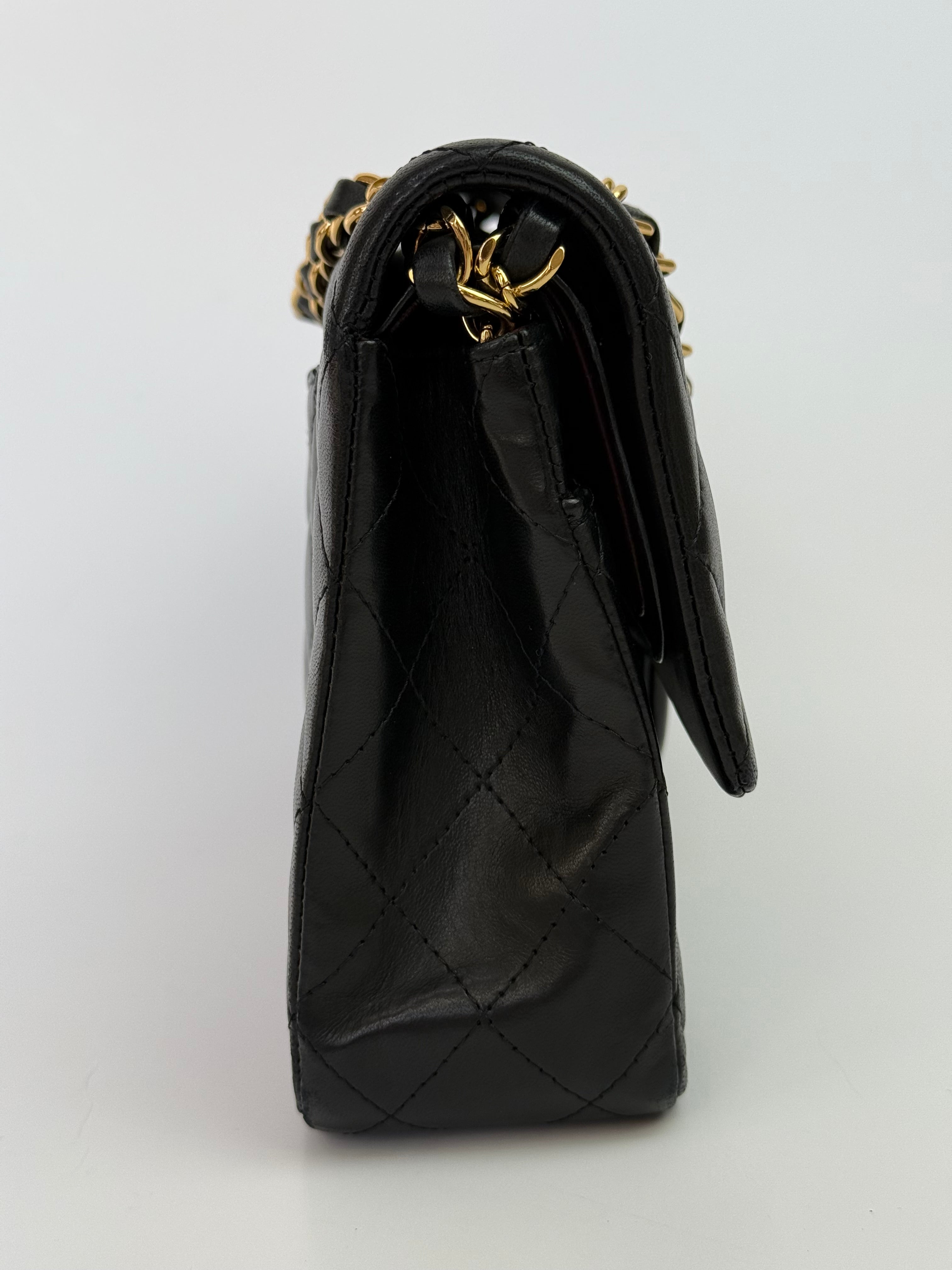 Chanel Medium Classic Double Flap Black Lambskin With GHW