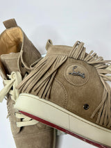 Christian Louboutin Brown Fringed High Top Trainers (Size 43.5 /UK 9.5)