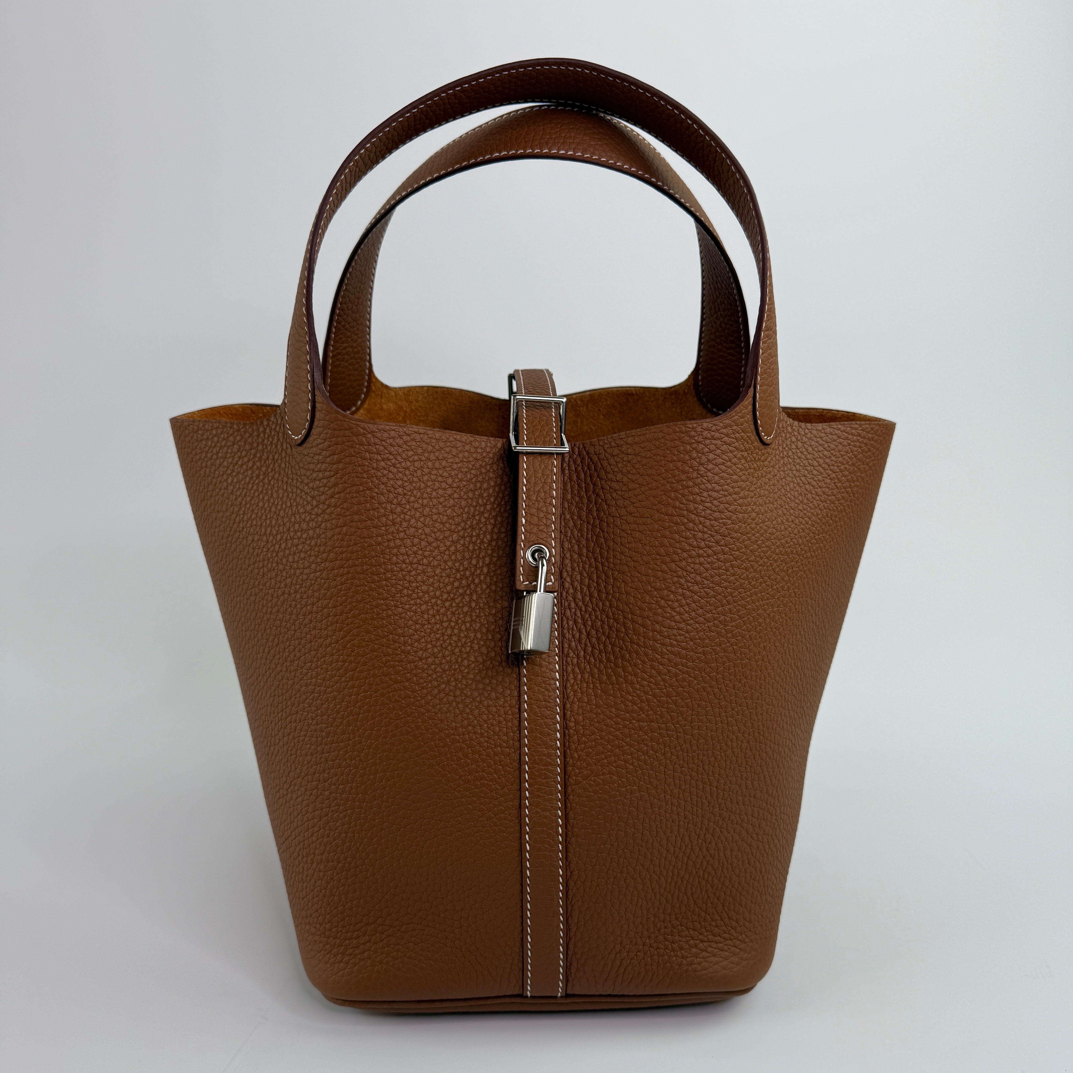 Hermès Picotin 22 In Gold Clemence Leather With PHW