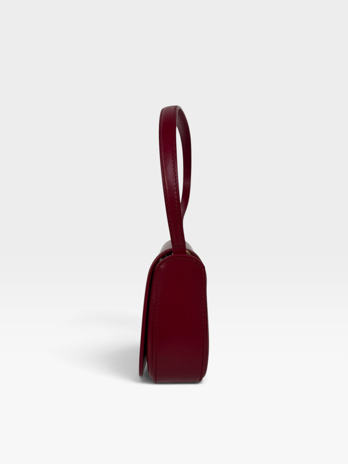Saint Laurent Demi-Lune In Cherry Leather With Gold Hardware 100% authentic and preloved in excellent condition