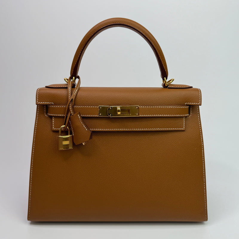 Hermès Kelly 28 Gold Sellier Epsom Leather With GHW