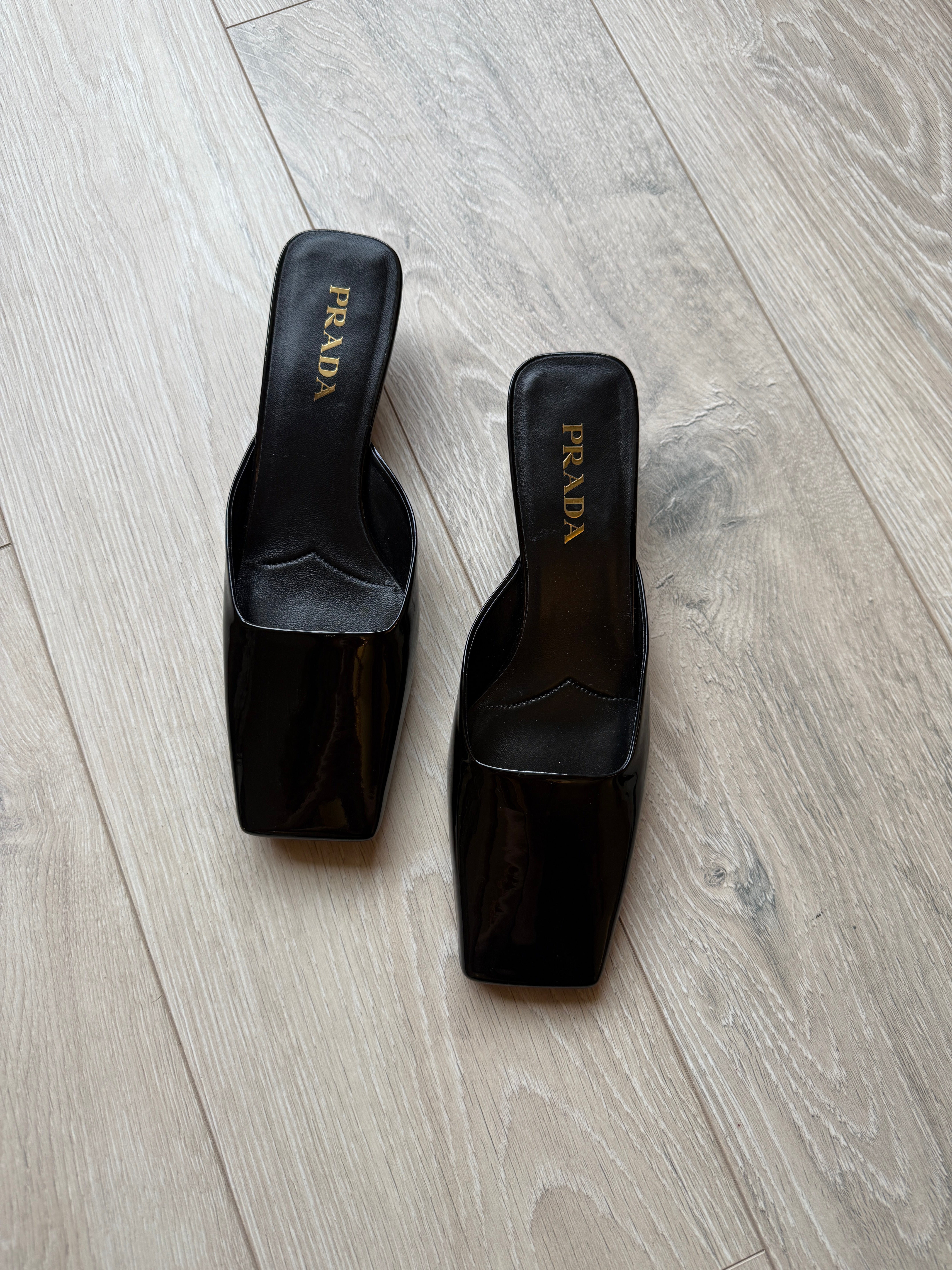 Prada Square Toe Mules (Size 39.5/UK6.5)