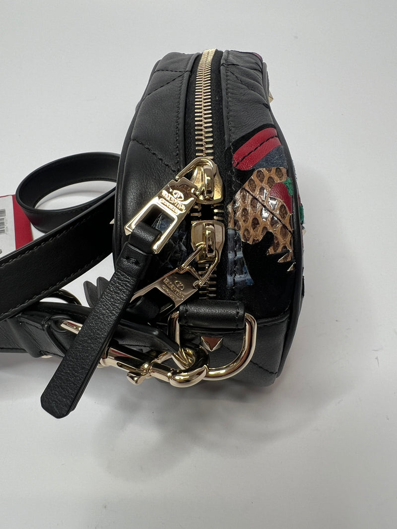 Valentino Garavani Black Rockstud Butterfly Crossbody