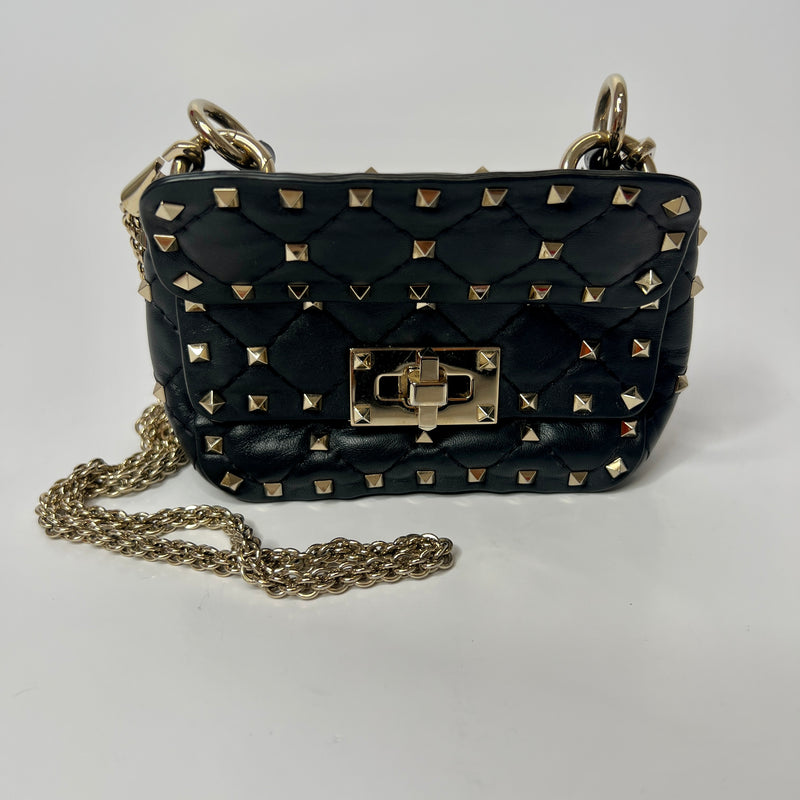 Valentino Garavani Micro Black Rockstud Bag
