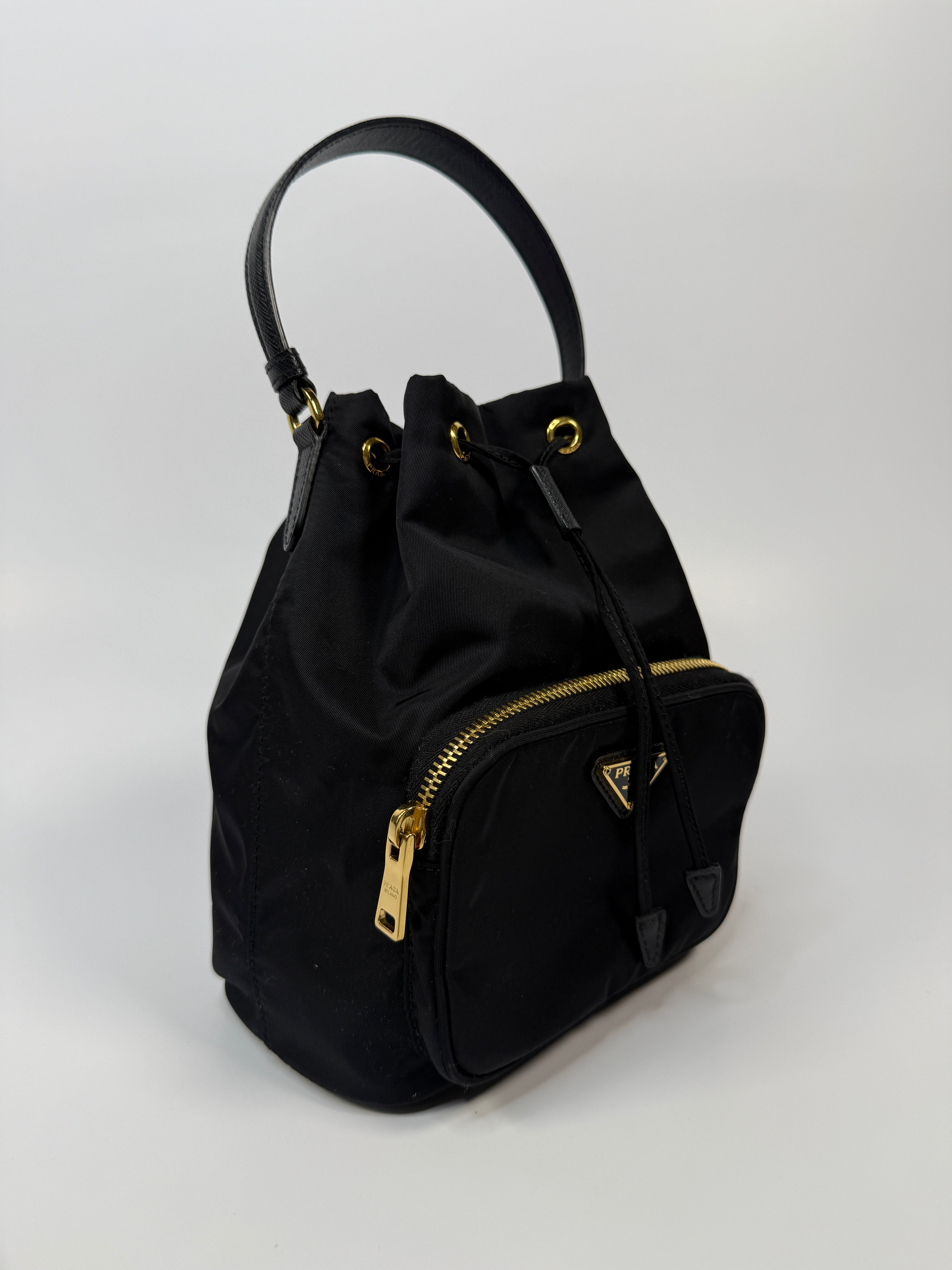 Prada Duet Re-Nylon Bucket Bag