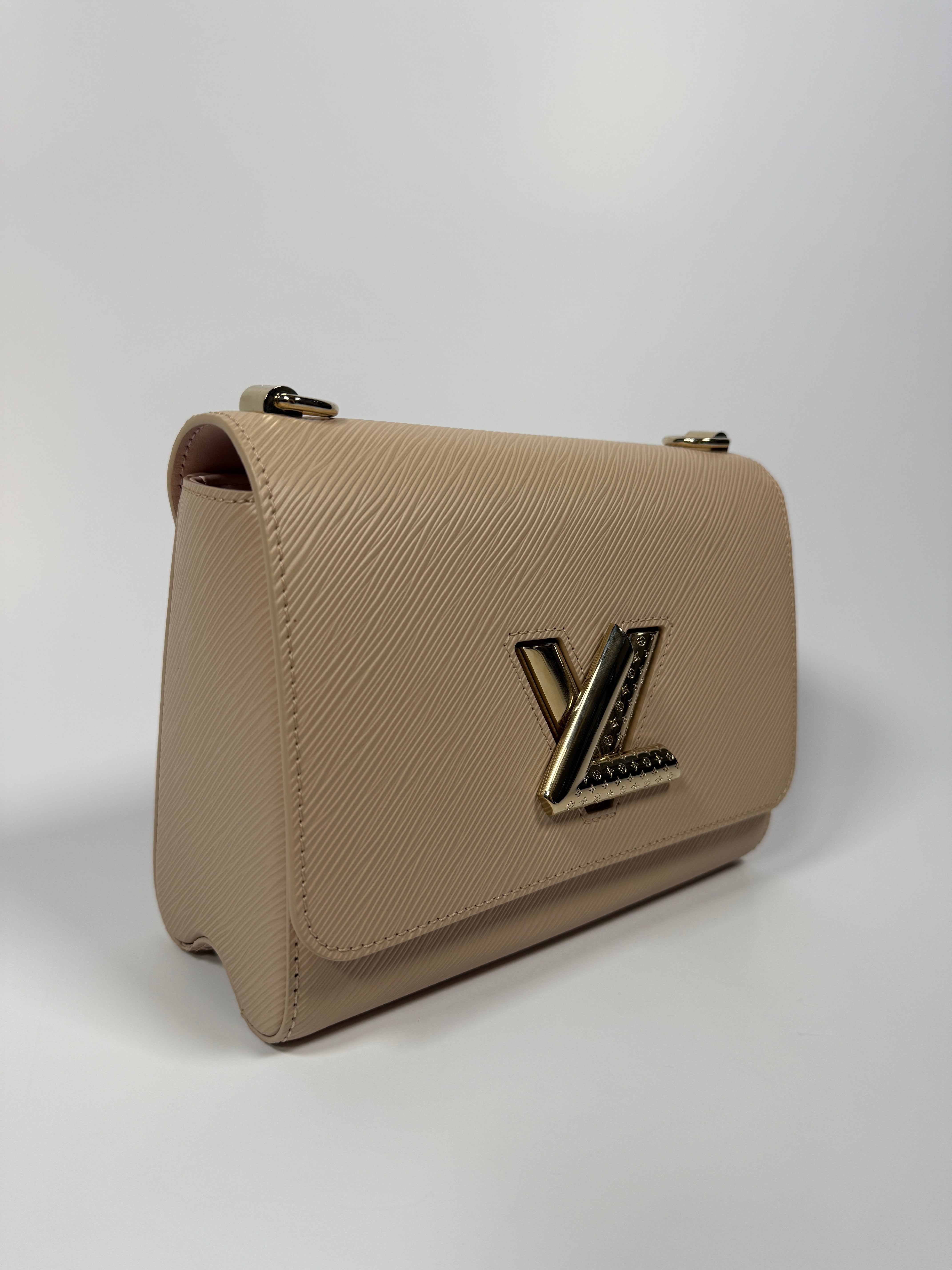 Louis Vuitton Twist MM Bag In Blush Pink Epi Leather 