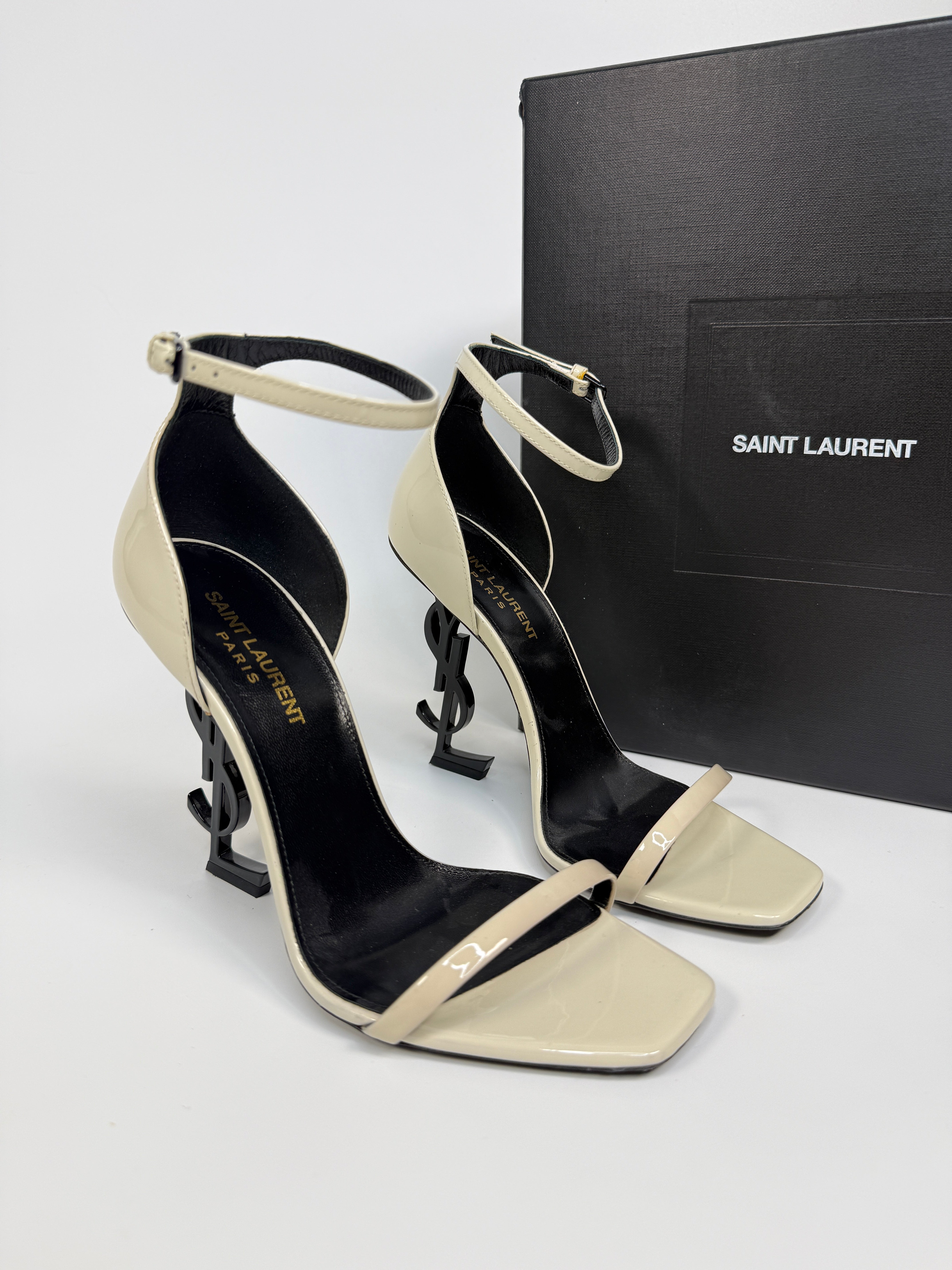 Saint Laurent Cream Opyum Sandals (Size 37.5/UK4.5)