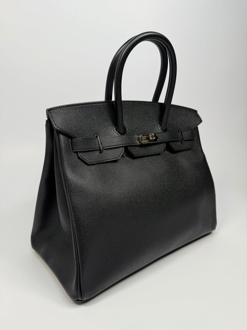 Hermès Birkin 35 Black Epsom Leather With PHW