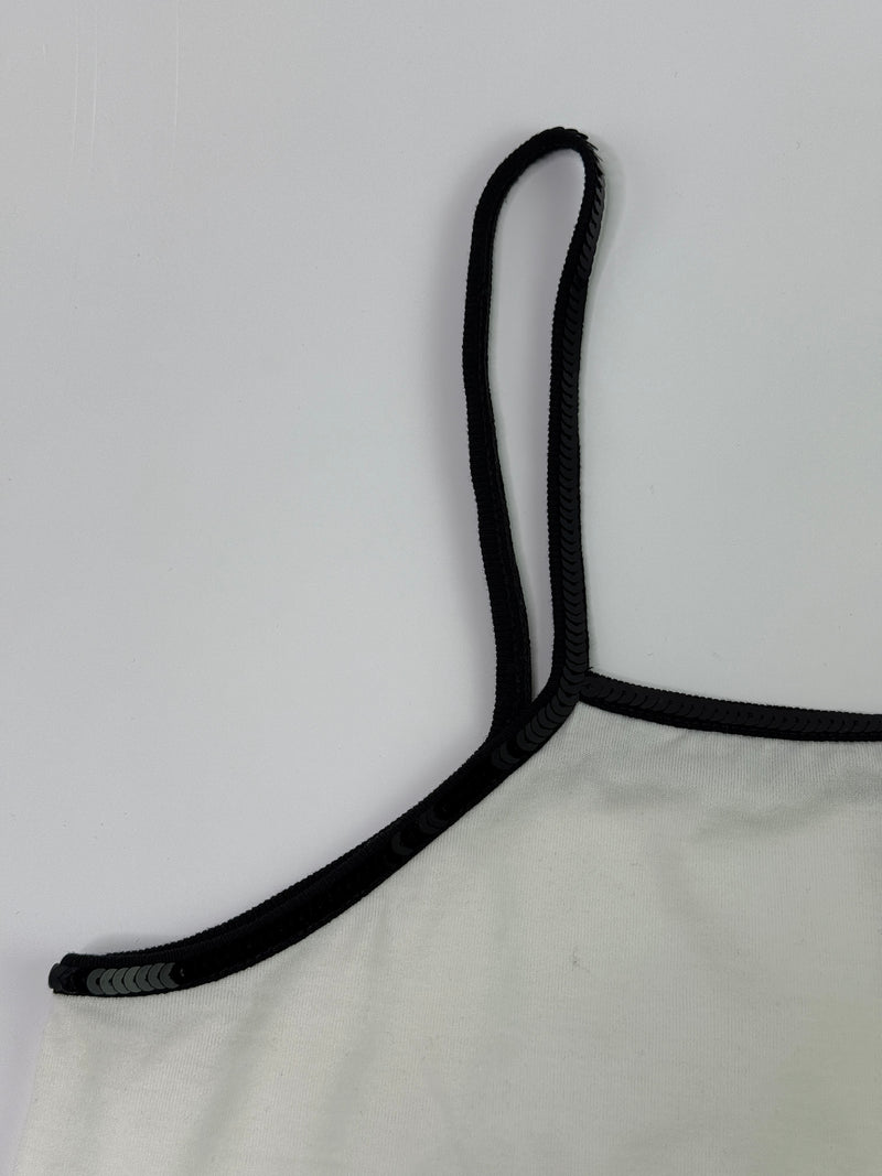 Celine Embroidered Triomphe Tank Top (Size S/UK 8)