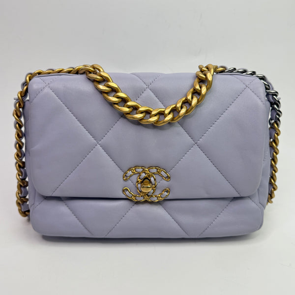 Chanel 19 Small In Lilac Lambskin Leather