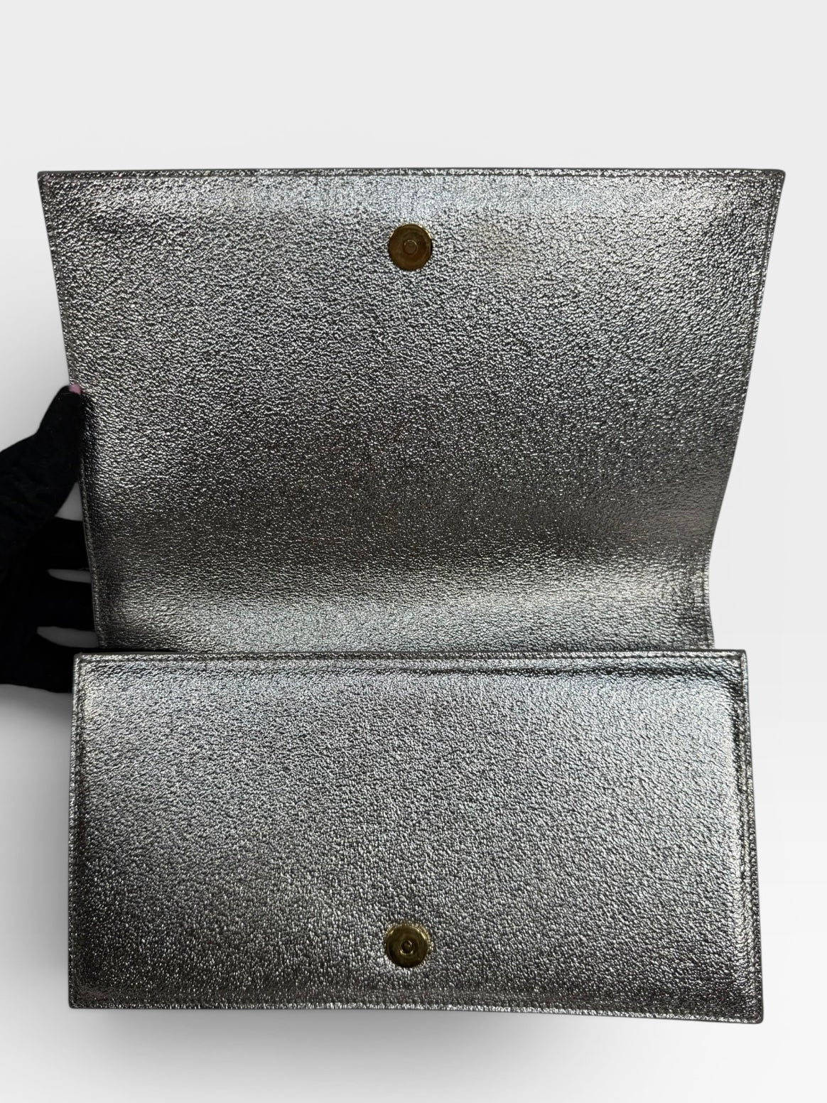 Saint Laurent Cassandre Clutch In Champagne Gold. Authentic and preloved in very good condition.