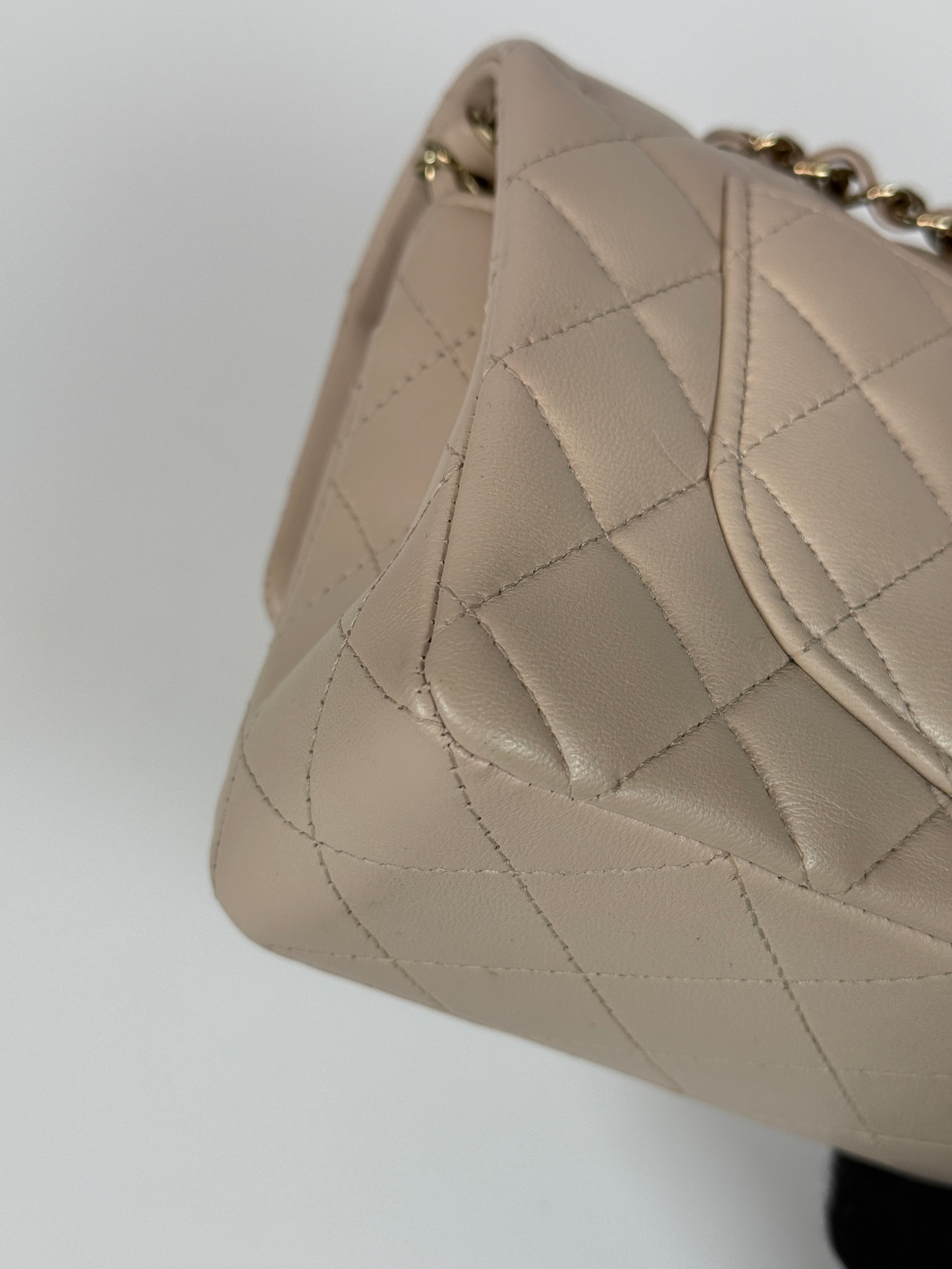 Chanel Chanel Small Classic Double Flap In Mauve Lambskin Leather With PGHW excellent condition, verified by Luxe Cheshire. International, fast  and fully insured delivery. Trusted designer resale.