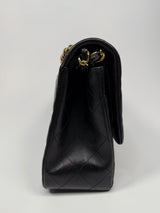 Chanel Jumbo Classic Flap Bag In Black Lambskin Leather With GHW