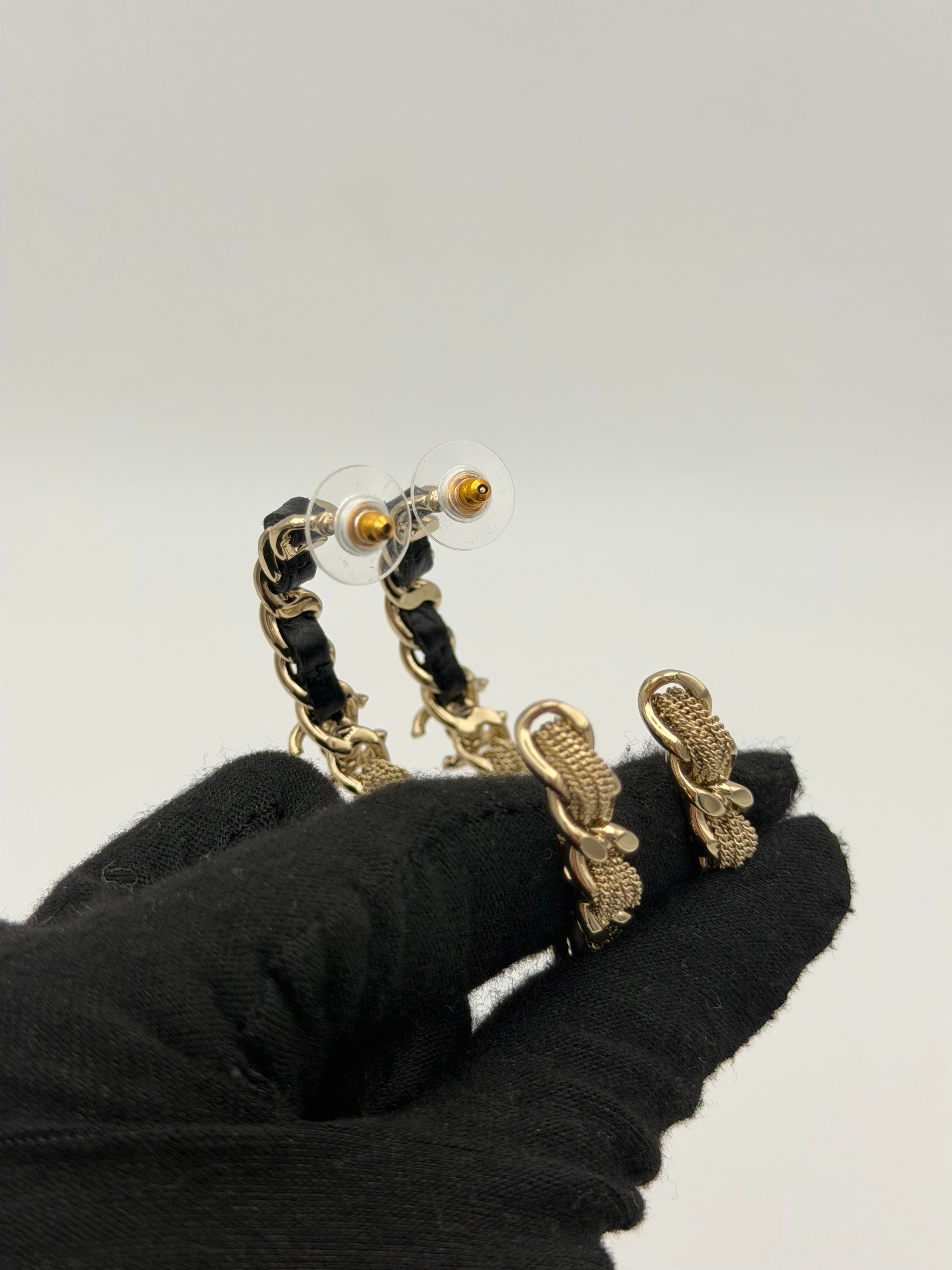 Chanel Statement Hoop Earrings In Gold-Tone Metal 100% authentic and preloved in excellent condition