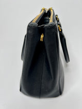 Prada Small Galleria Bag In Black Saffiano Leather