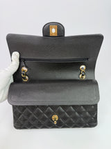 Chanel Medium Classic Double Flap Black Caviar With GHW