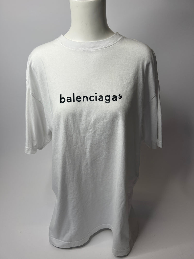 Balenciaga White Copyright T-shirt (Size S/ UK 8)