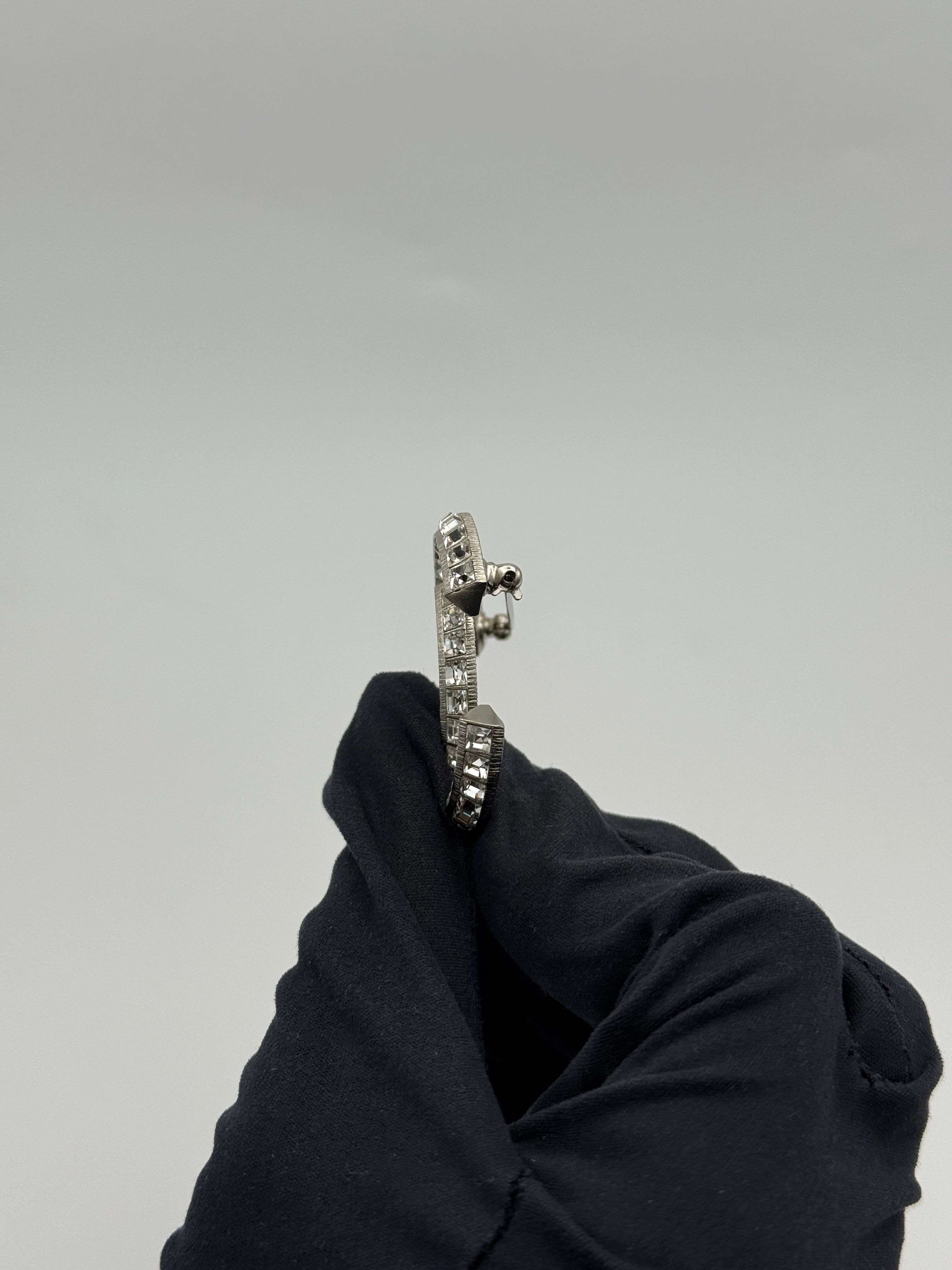 Chanel CC Rhinestone Brooch Silver. Authentic and preloved in excellent condition 