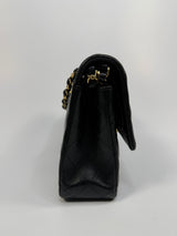 Chanel Medium Classic Double Flap Black Lambskin With GHW