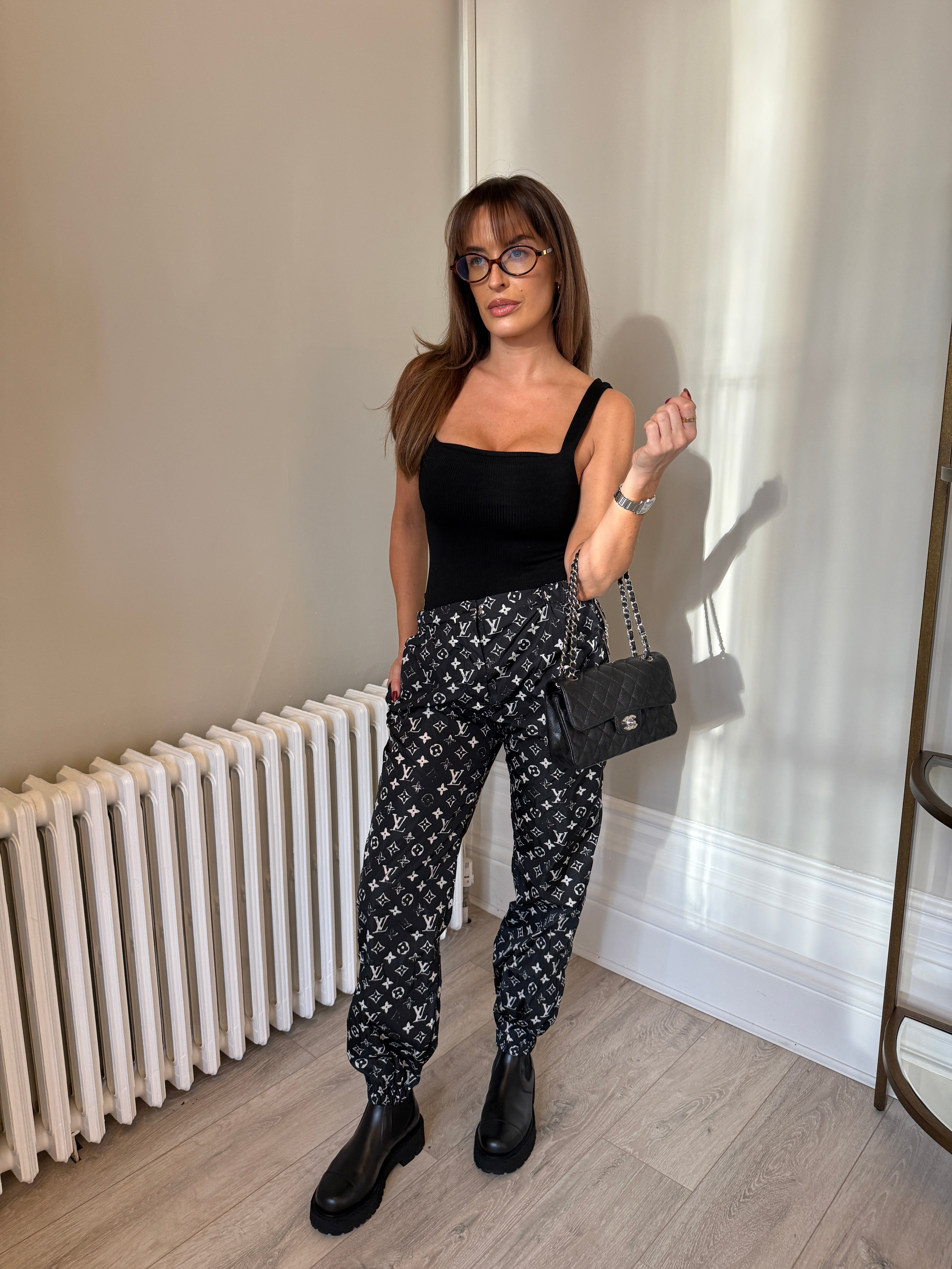 Louis Vuitton Black Monogram Jogging Pants  ( Size 38/UK10) Authentic and preloved. Excellent condition.