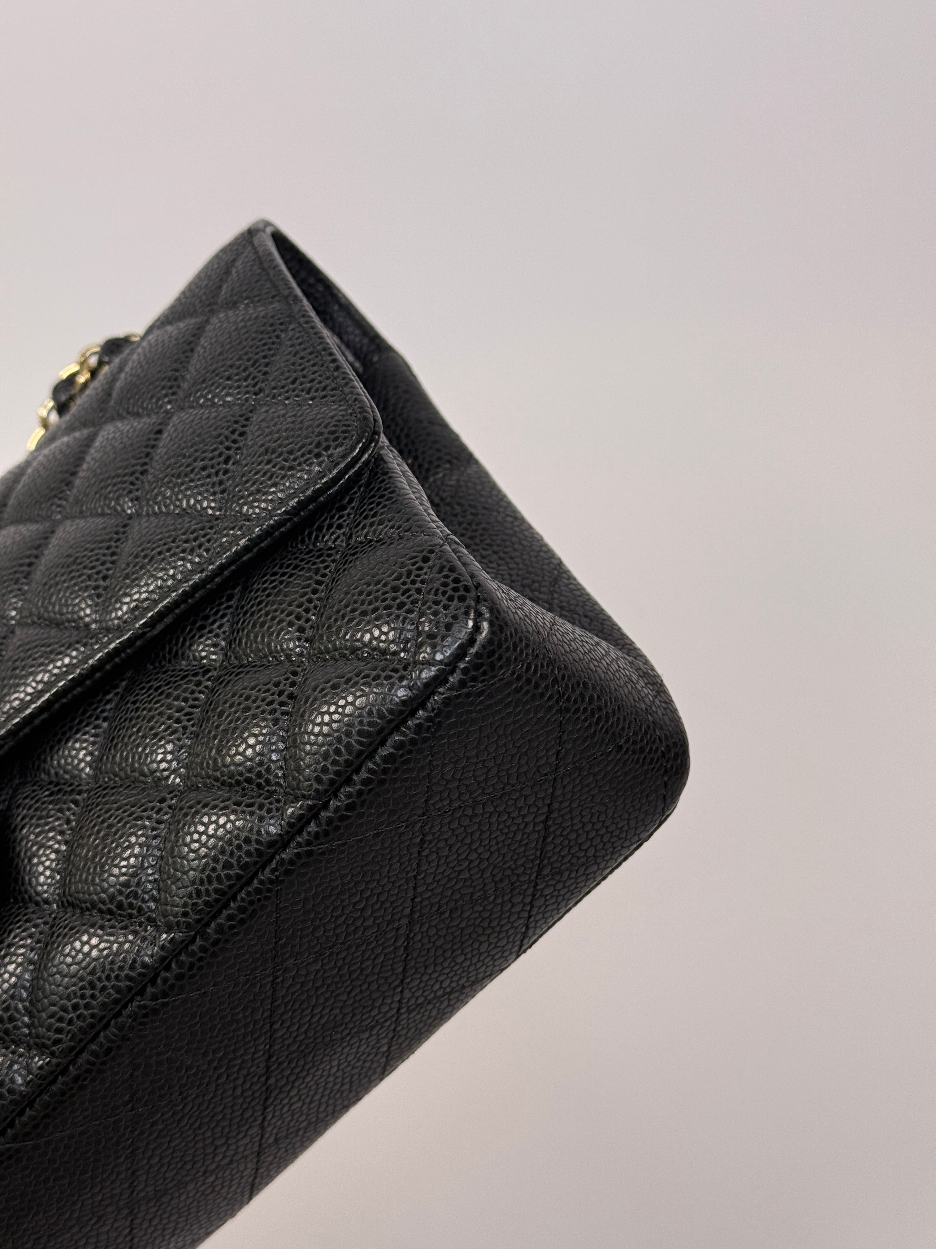 Chanel Medium Classic Double Flap Black CaviarWith Gold Hardware
Pre Loved & Authentic 