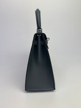 Hermès Kelly Sellier 25 In Gris Misty Epsom Leather With PHW