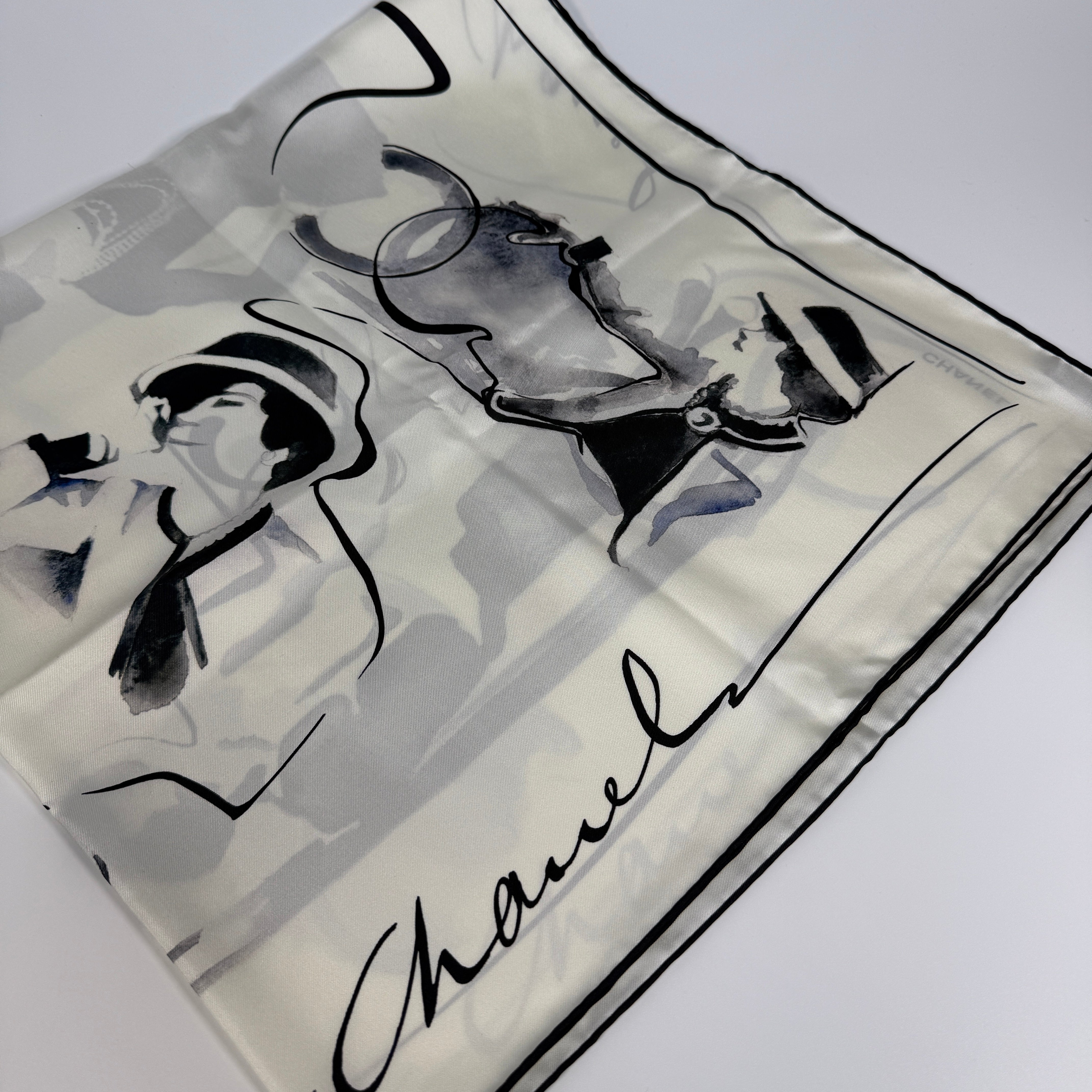 Authentic and preloved Chanel CC Silk Scarf Excellent condition. 100% Authenticity Guarantee 