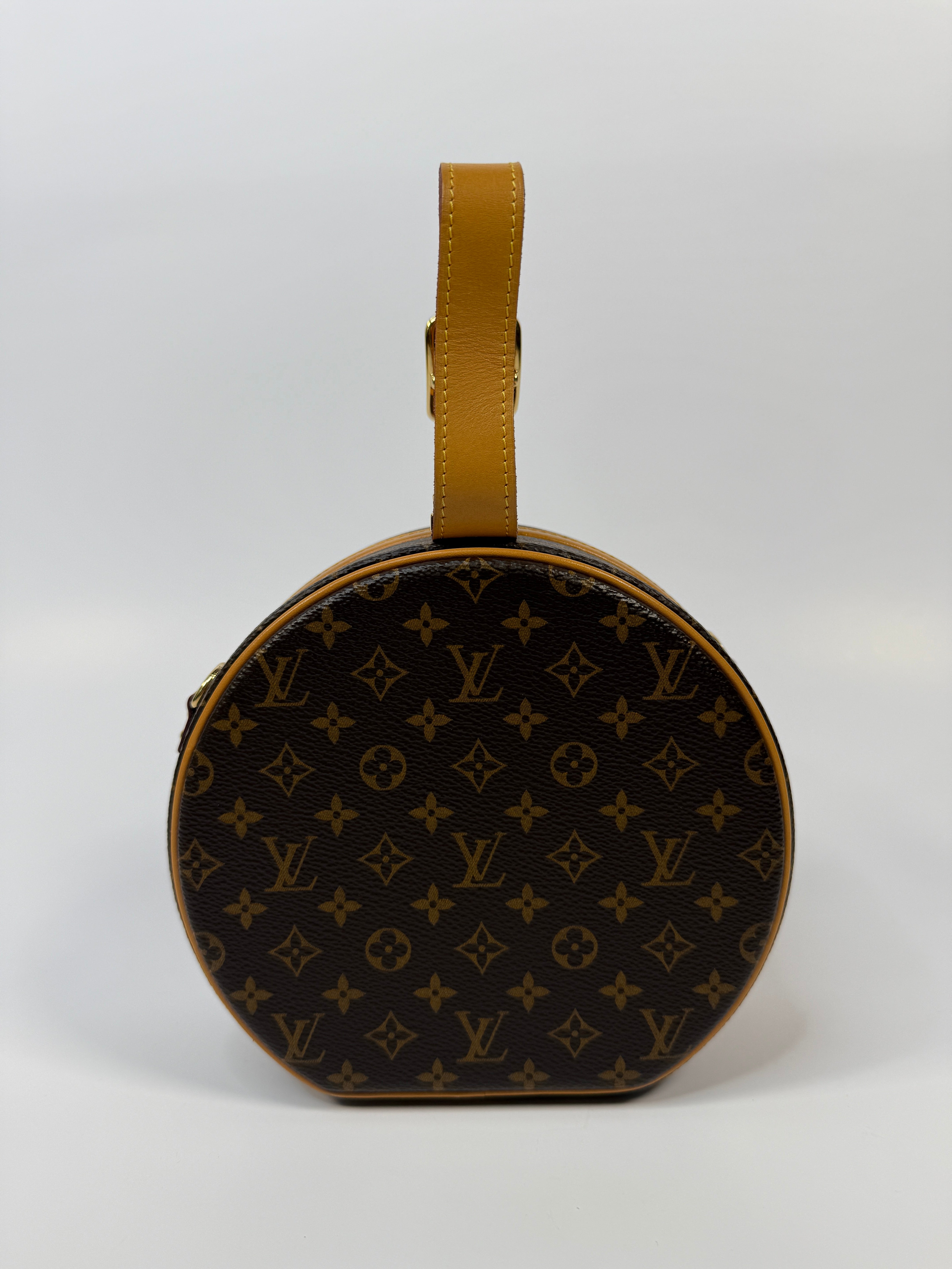 Louis Vuitton Petite Boite Chapeau Bag In Brown Monogram Gold Hardware Authentic and pre loved 