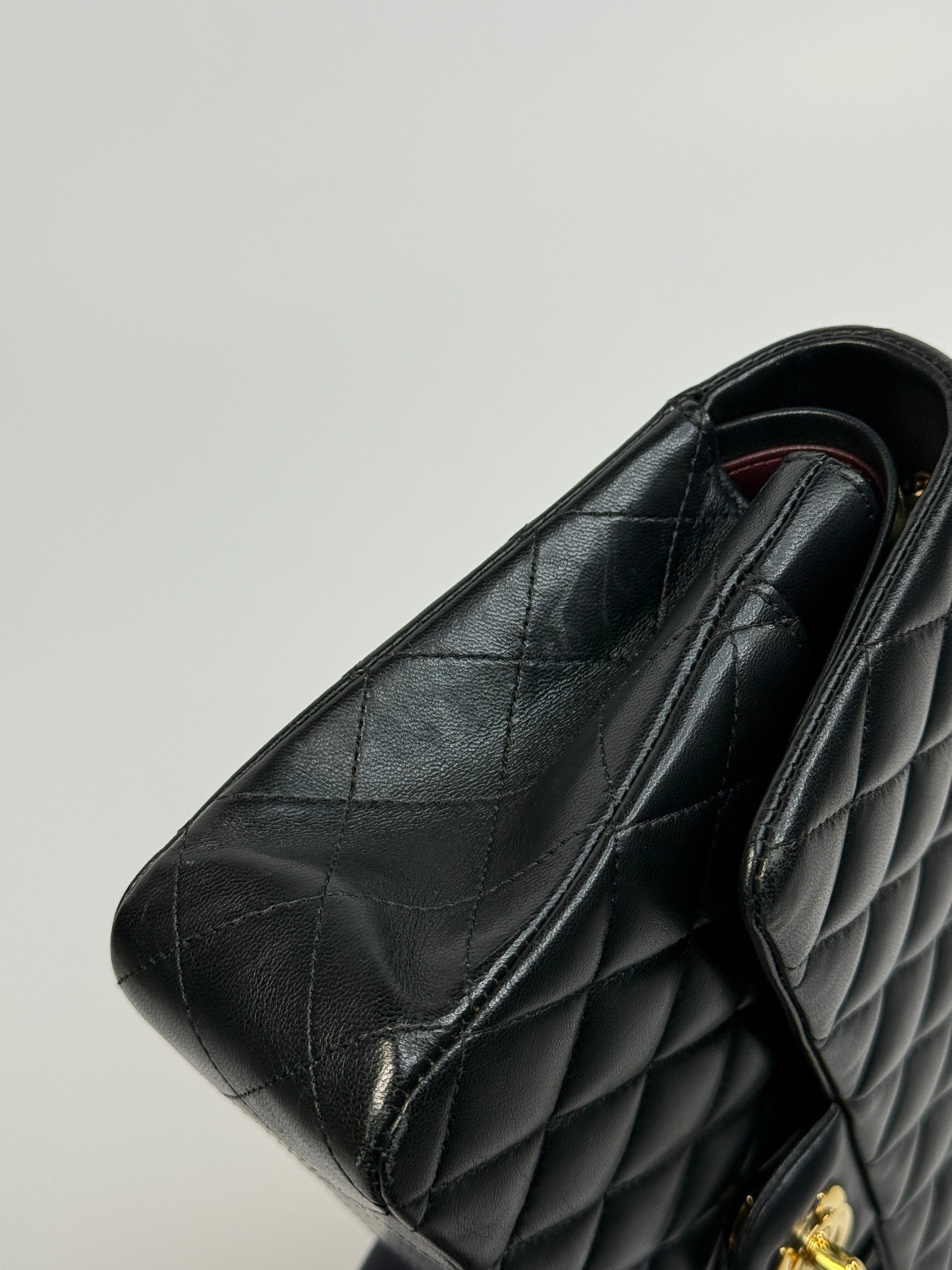 Chanel Medium Classic Double Flap Black Lambskin With Gold Hardware
Pre Loved & Authentic 