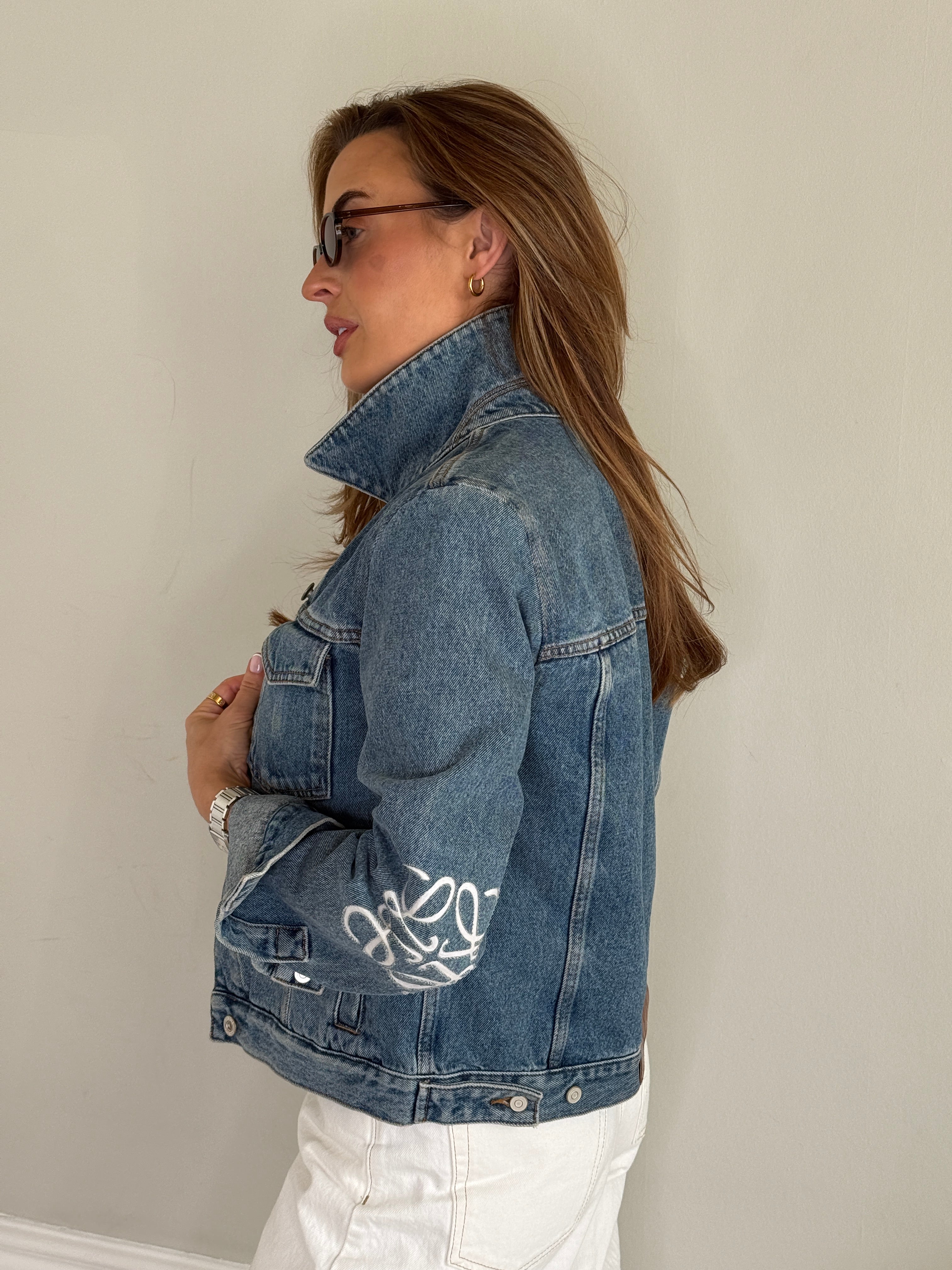 Loewe Anagram Denim Jacket  (Size 38/UK10) In excellent condition. 100% Authenticity Guarantee 
