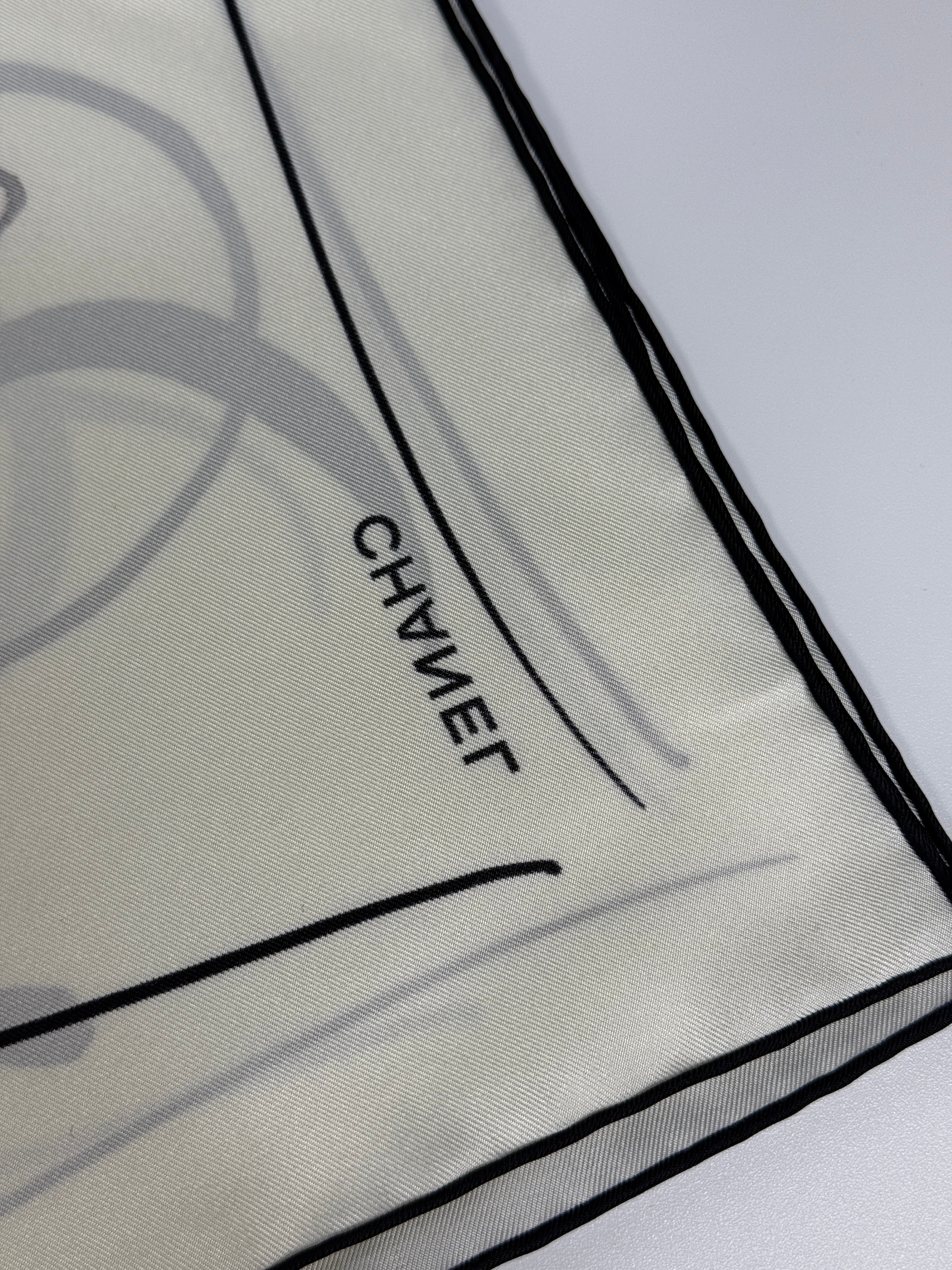 Authentic and preloved Chanel CC Silk Scarf Excellent condition. 100% Authenticity Guarantee 