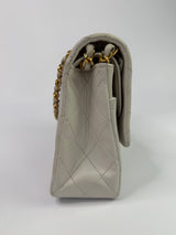 Chanel Medium Vintage Classic Flap In White Lambskin GHW