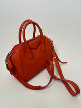 Givenchy Antigona Small In Orange Leather