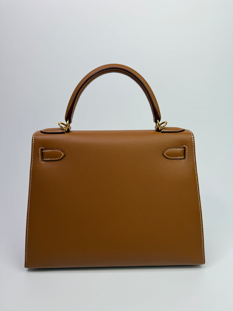 Hermès Kelly 28 Gold Sellier Epsom Leather With GHW