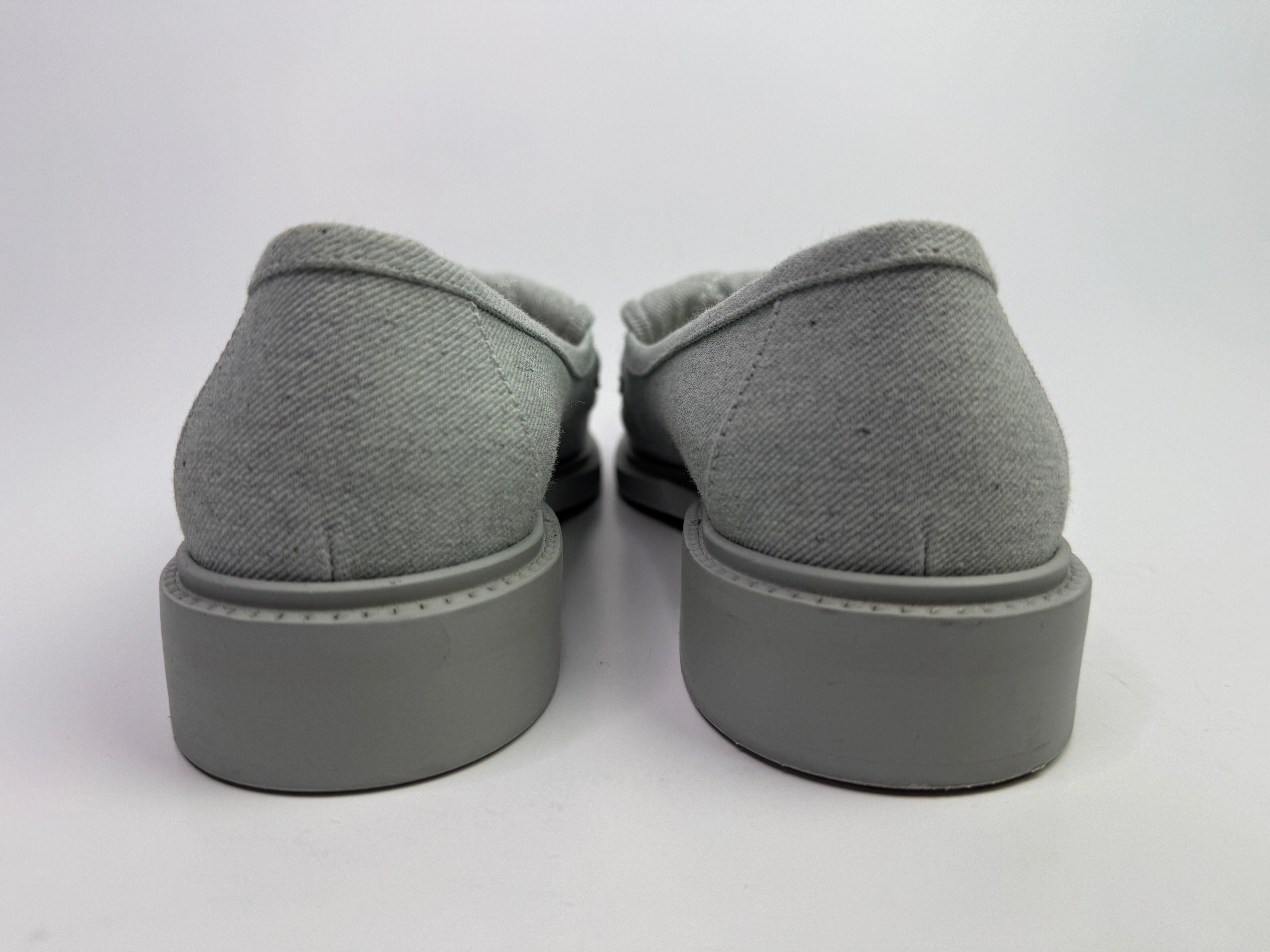 Chanel Denim Quilted Turnlock Loafers (Size 39.5/UK 6.5)