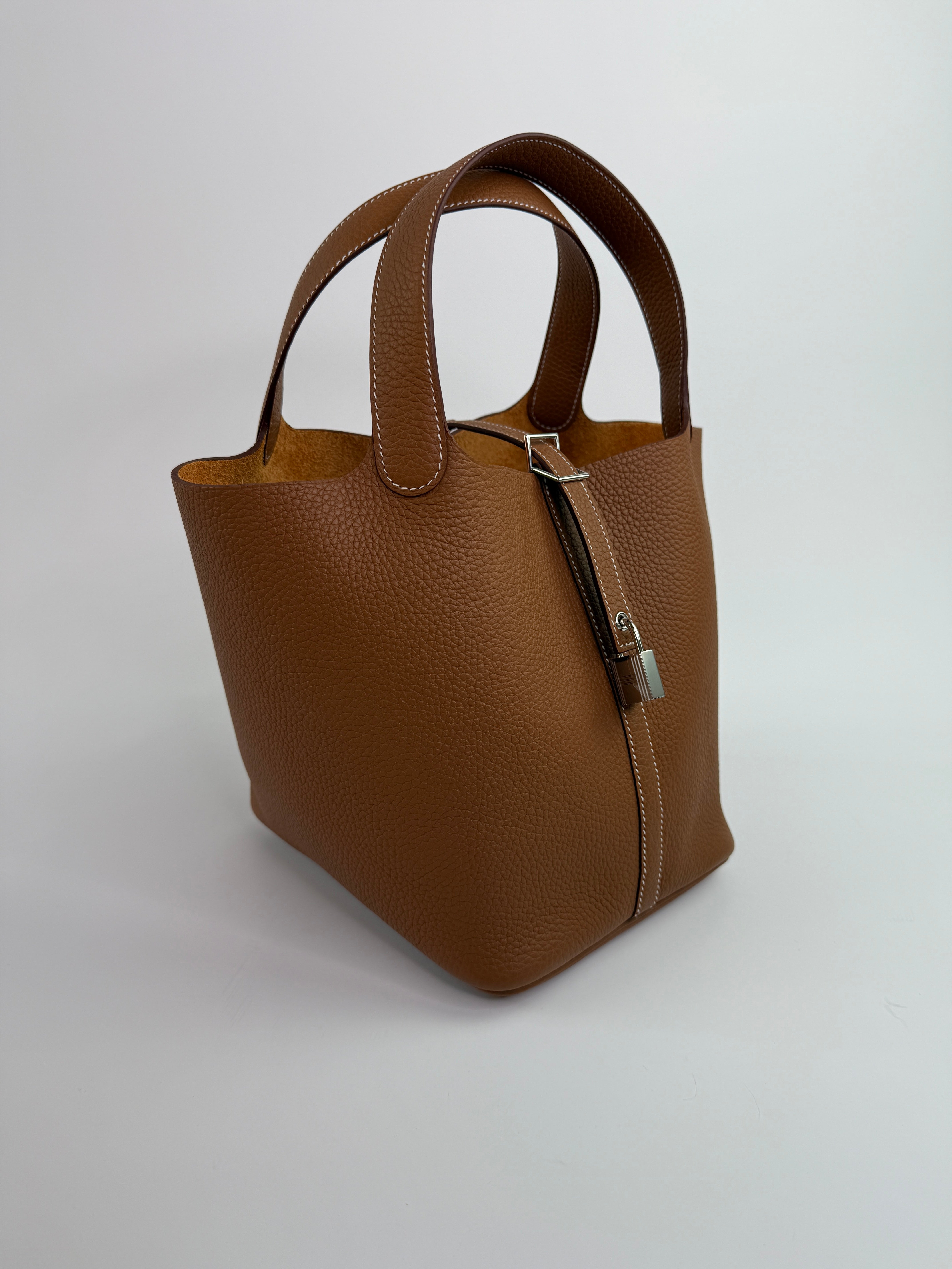 Hermès Picotin 22 In Gold Clemence Leather With PHW