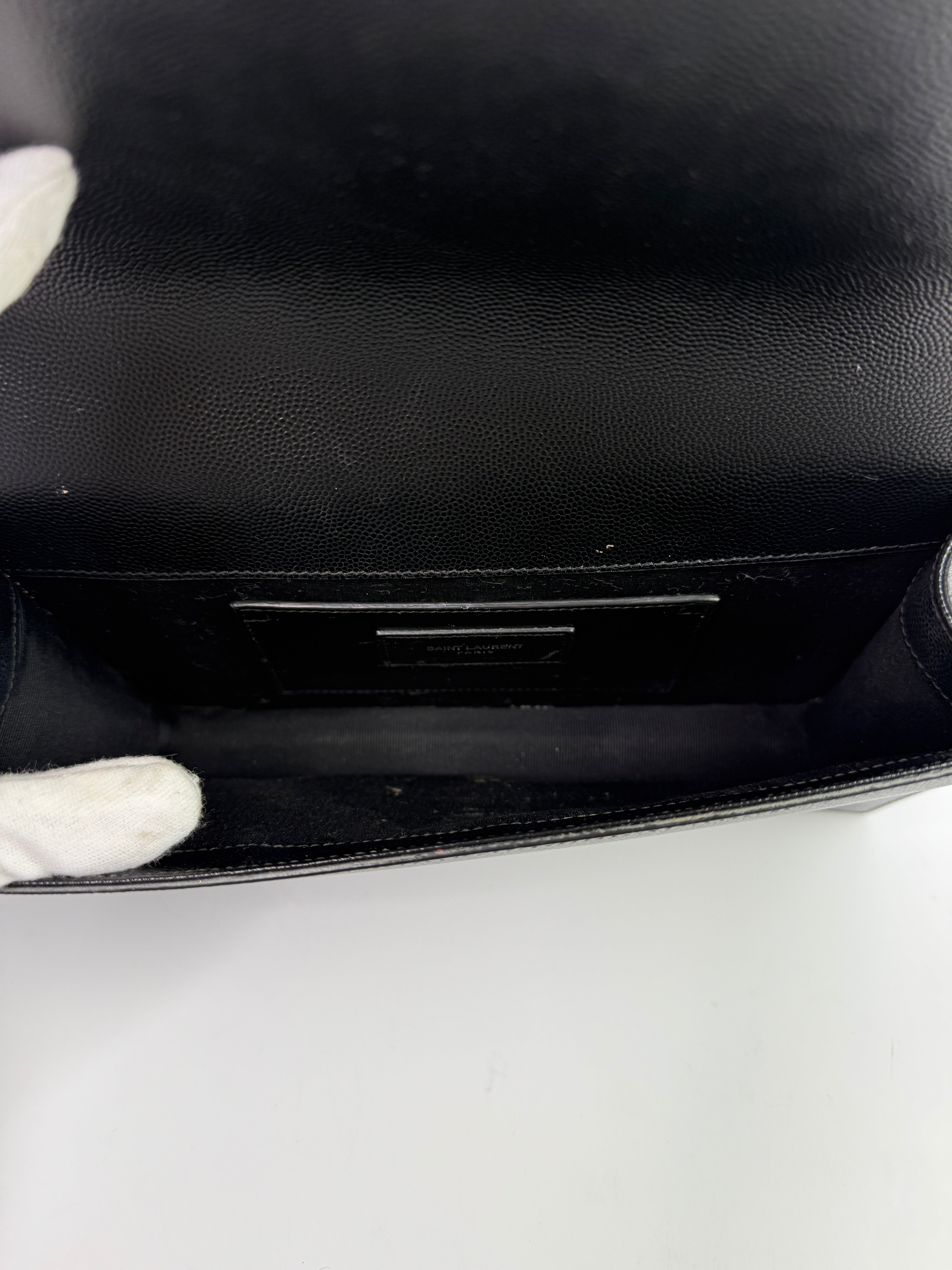 Saint Laurent Belle De Jour Clutch In Black Leather